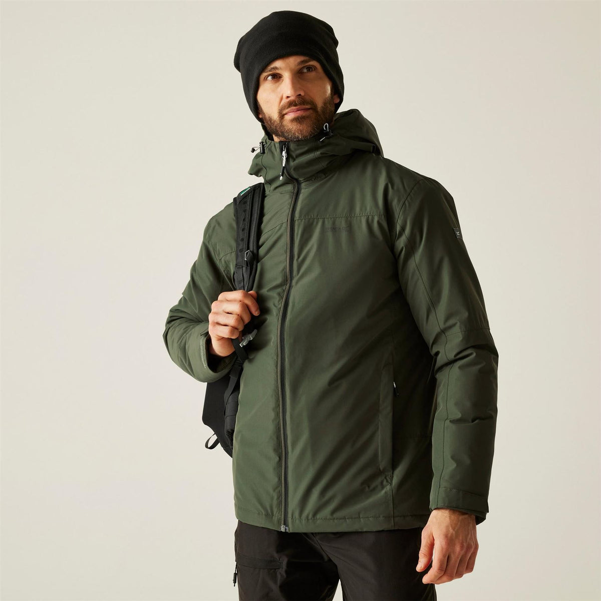 Regatta Thornridge Solid Patterned Hooded Rain Jacket