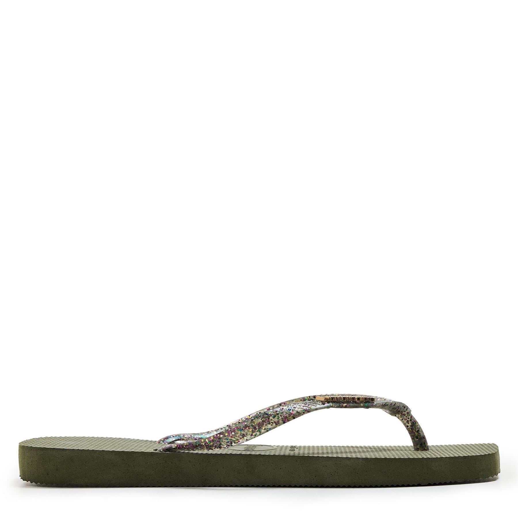 Havaianas Womens Hav. Square Logo Metallic Comfy Blu Flip Flops