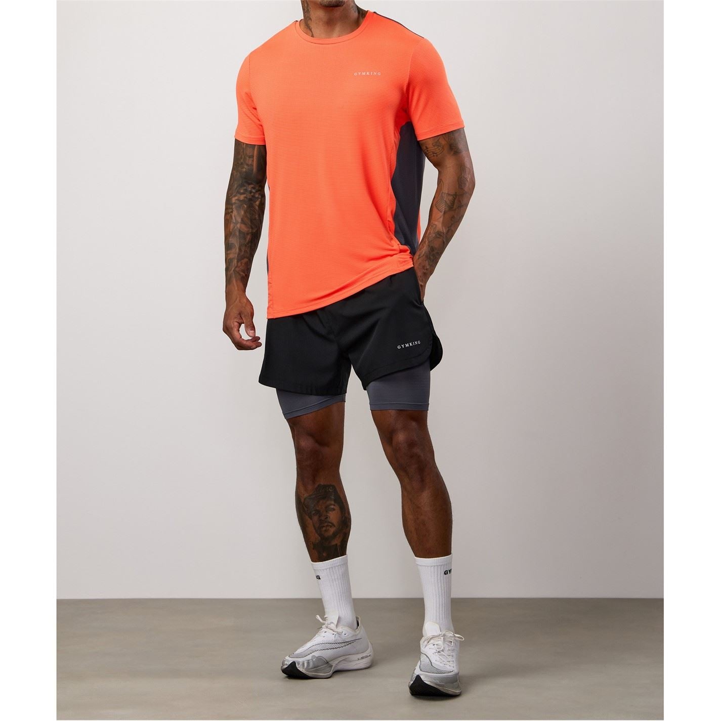 Gym King Prog 2 in 1 Slim Fit Running Shorts