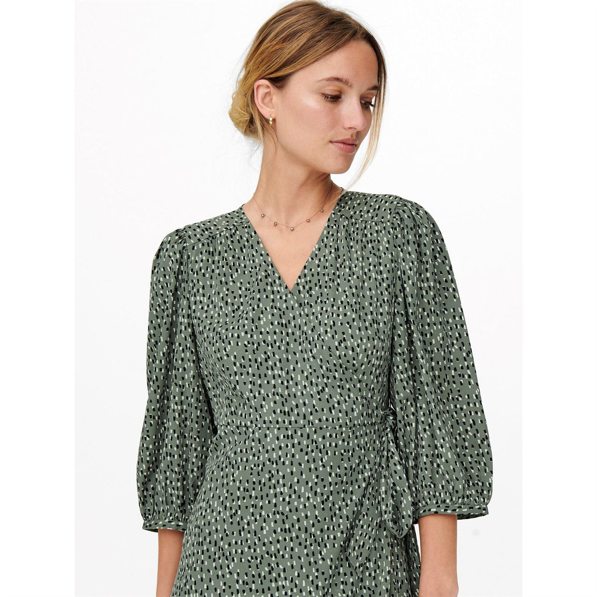 Only Olivia V-Neck Midi Wrap Dress