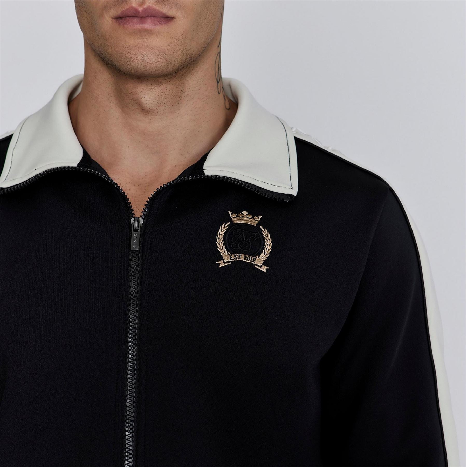 SikSilk Short Sleeve Crest Tracksuit Top