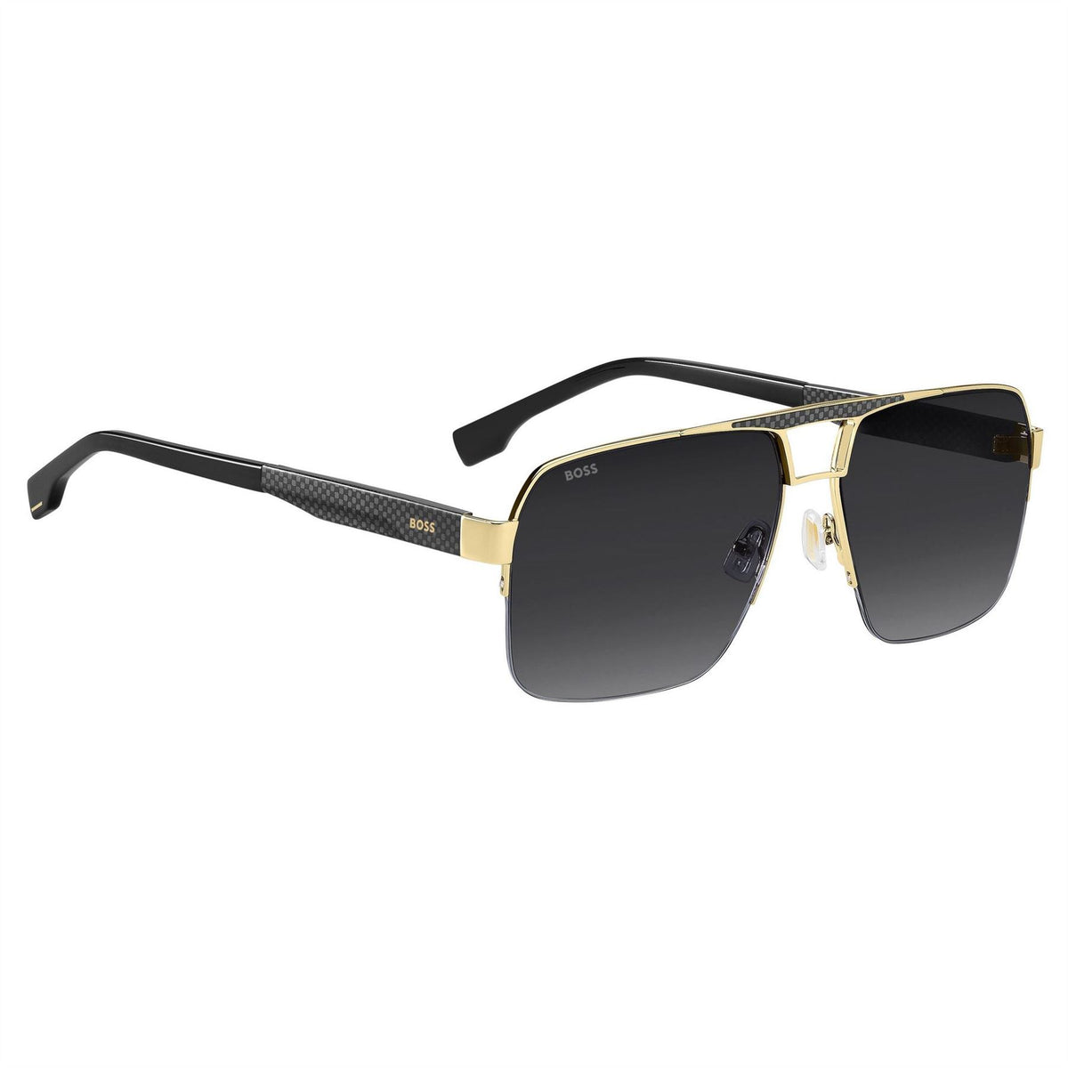 Boss Su Double Bridge Rectangle Full Rim Sunglasses