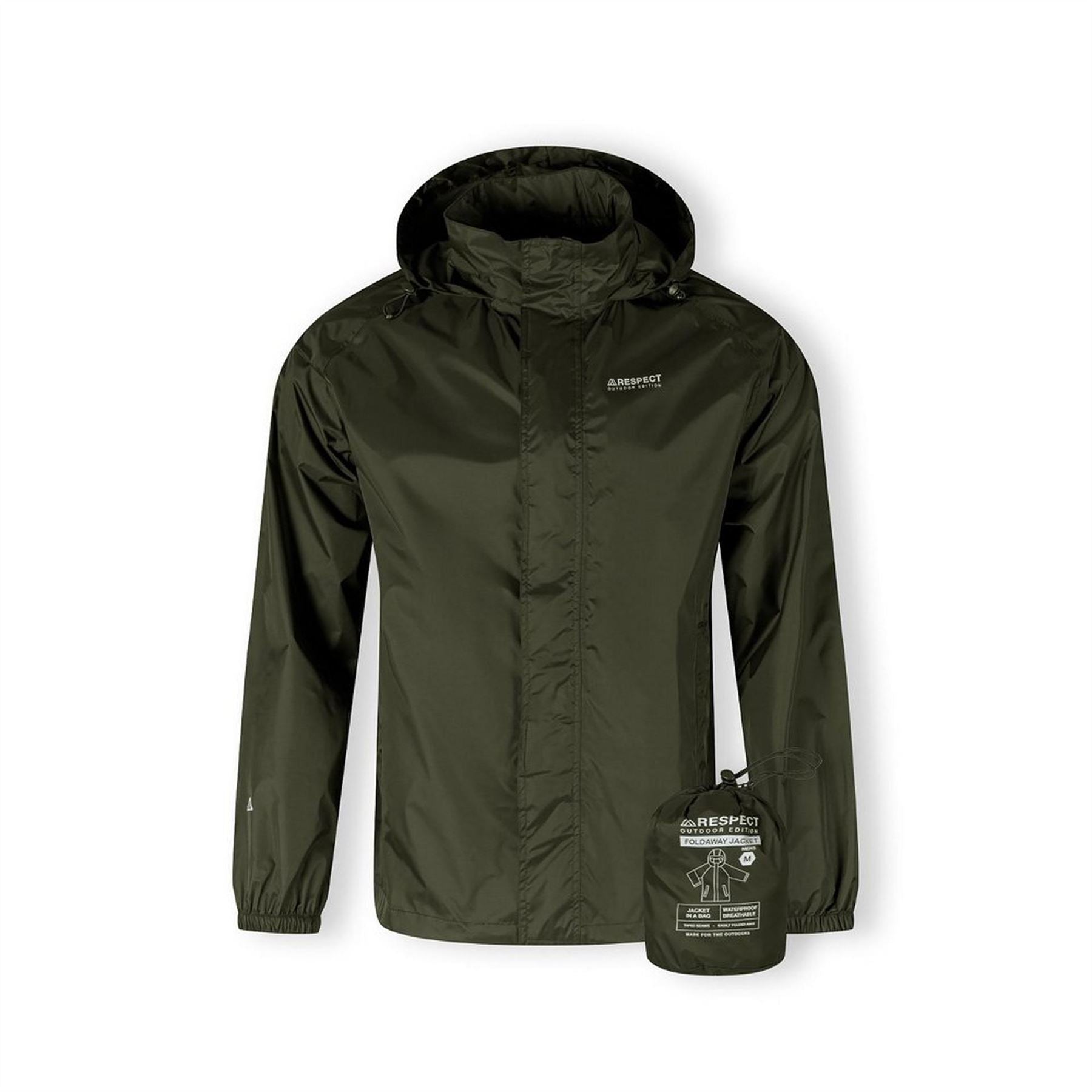 Minoti Men Packaway Waterproof Jacket With Hood Khaki
