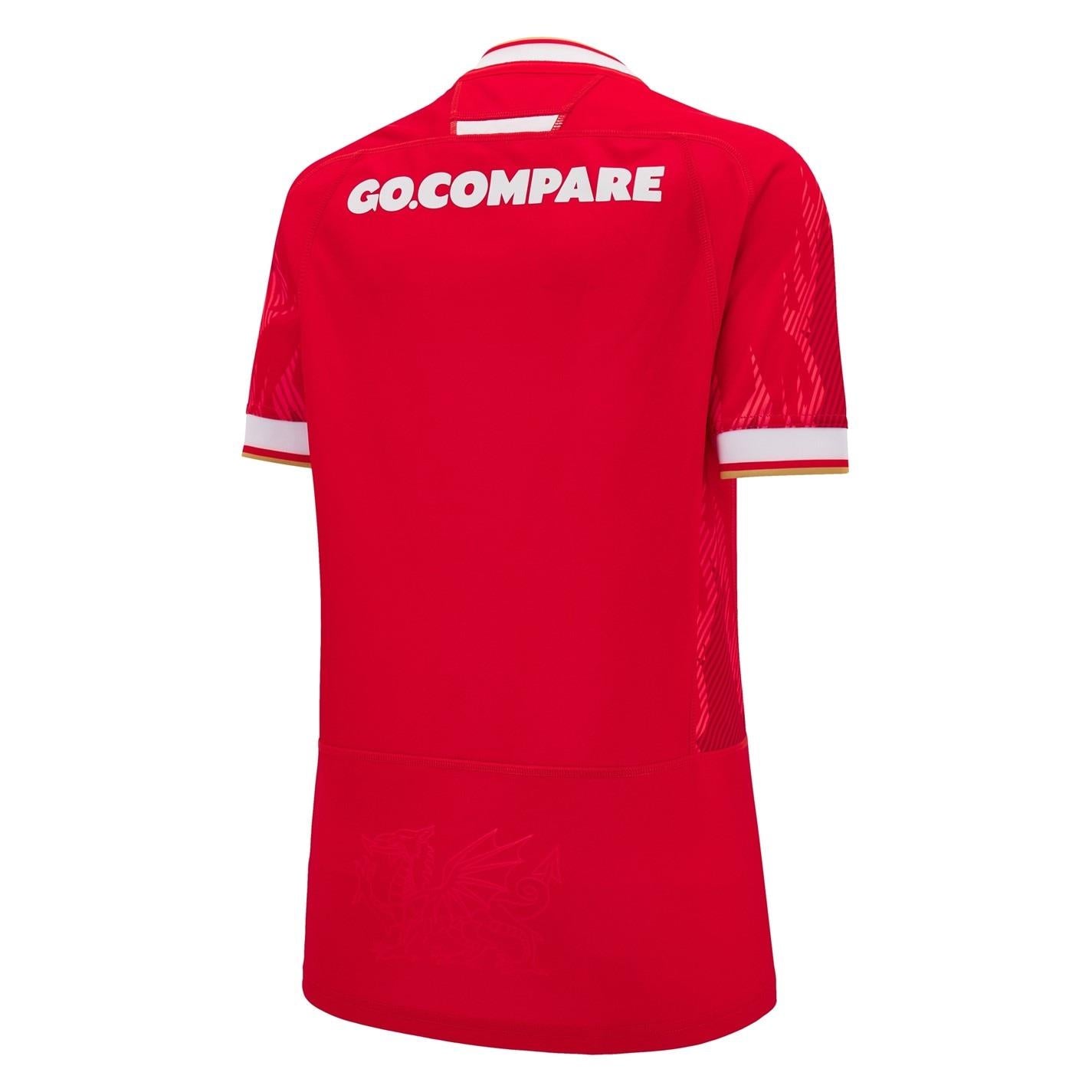 Macron Womens Welsh Rugby Union Home Shirt 2024 2025
