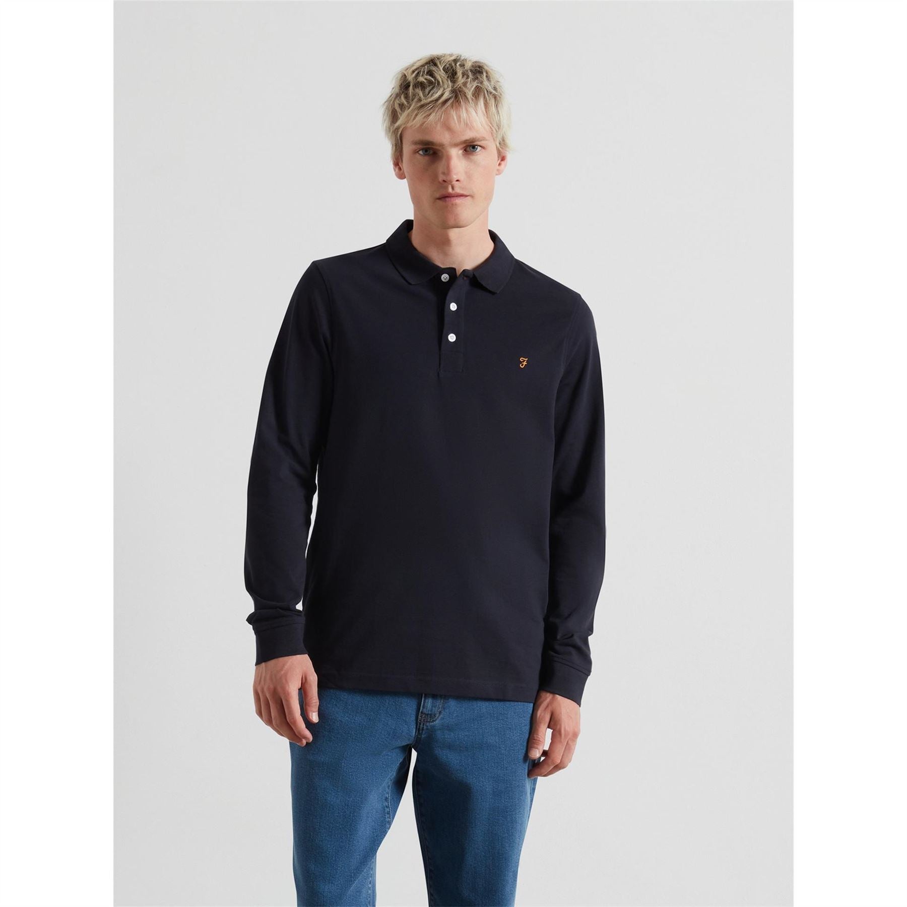 Farah Long Sleeve Regular Fit Polo Shirt