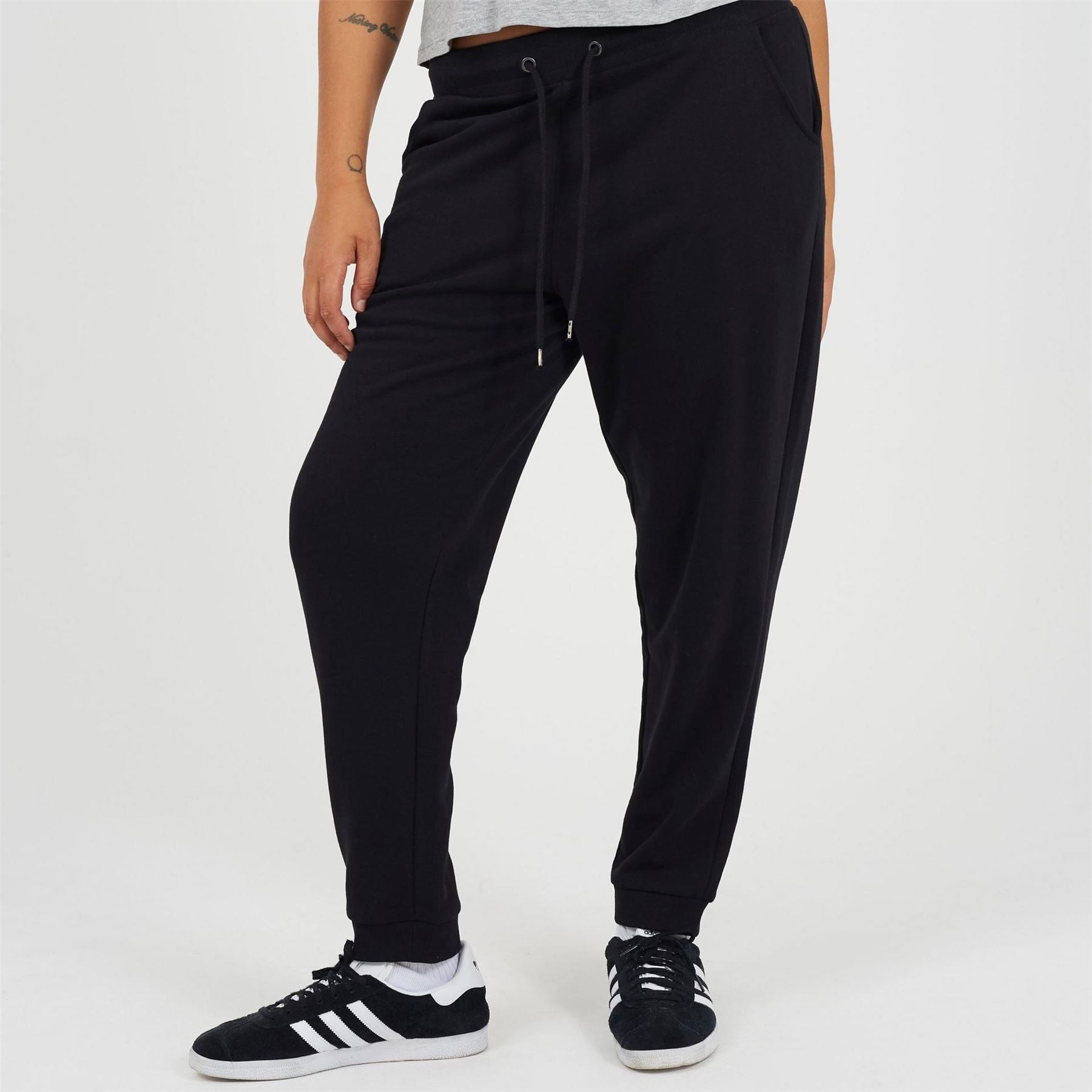 Brave Soul Womens Plus Size Solid Colour Jogging Bottoms
