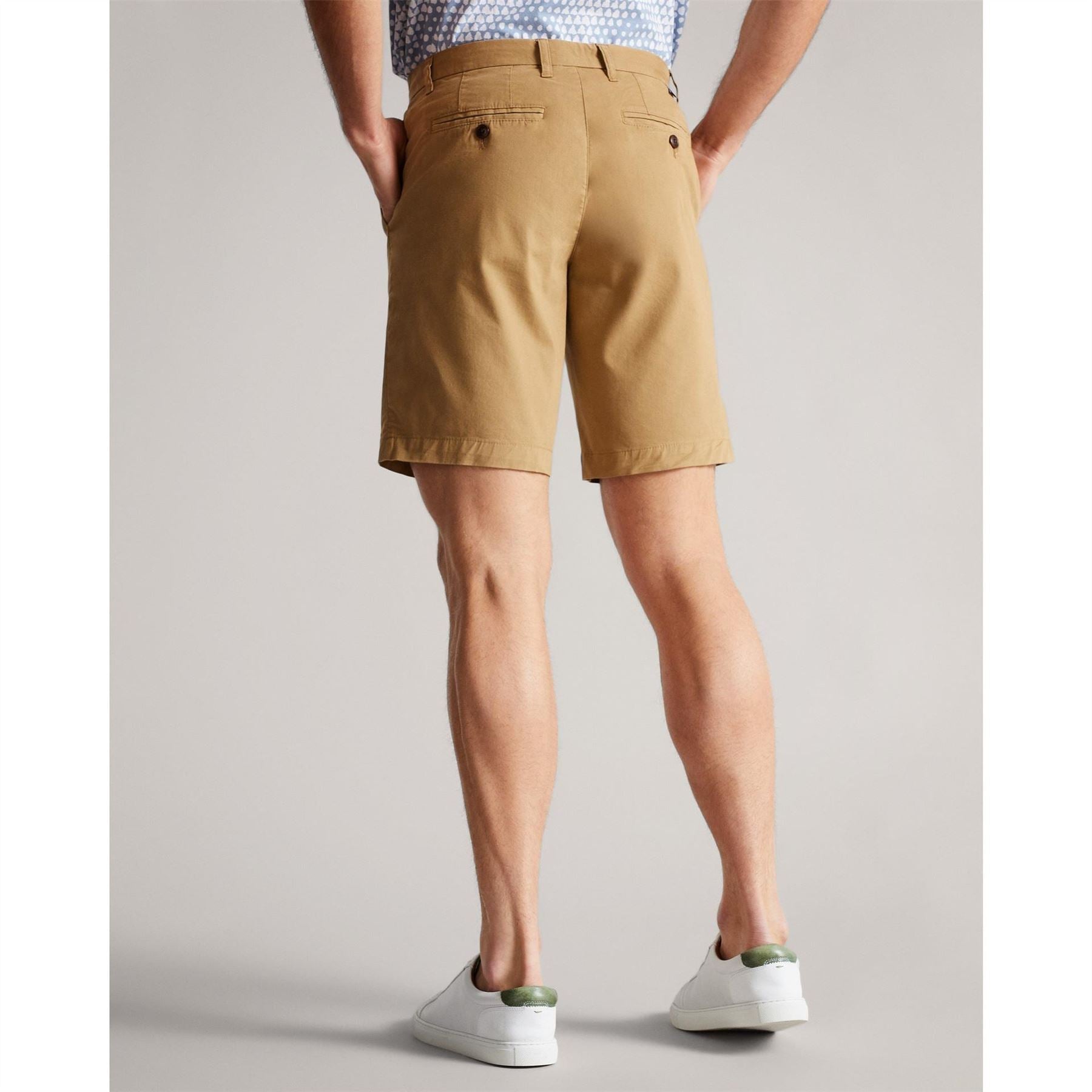 Ted Baker Solid Patterned Chino Shorts