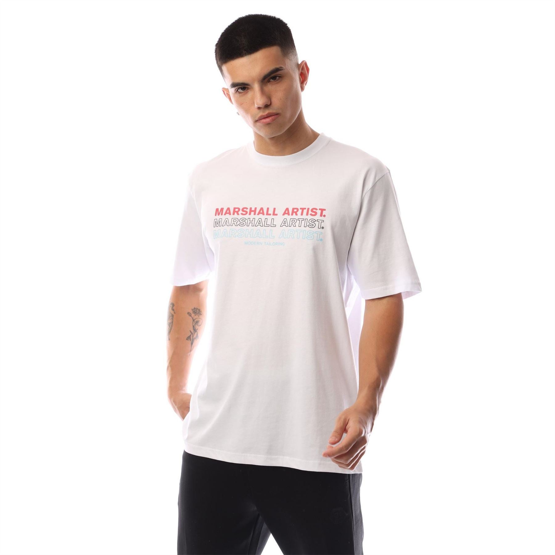 Marshall Artist Printed Logo Crew Neck Short Sleeve Jersey T-Shirt