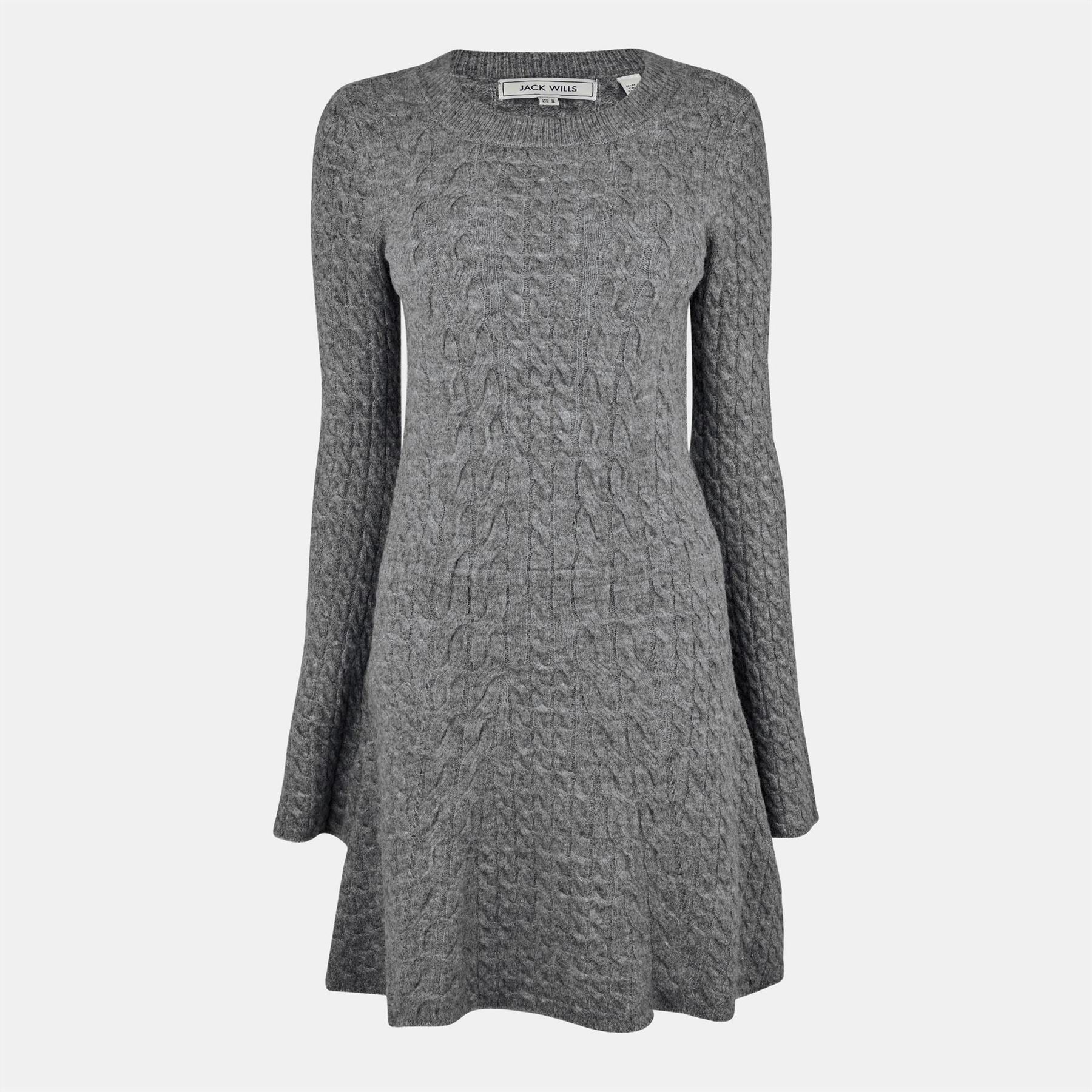Jack Wills Cable Crew Neck Mini Sweater Dress