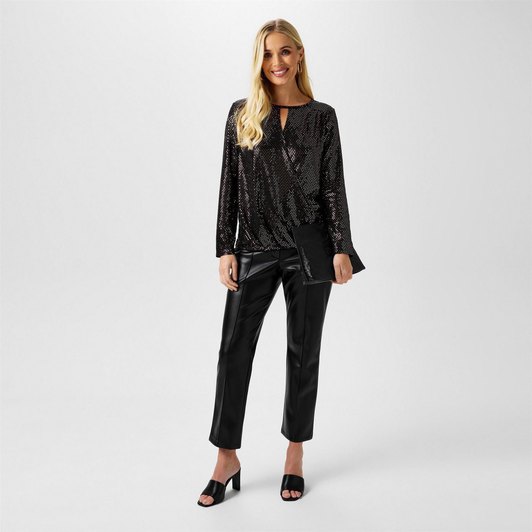 Biba Pu Straight Leg Trouser