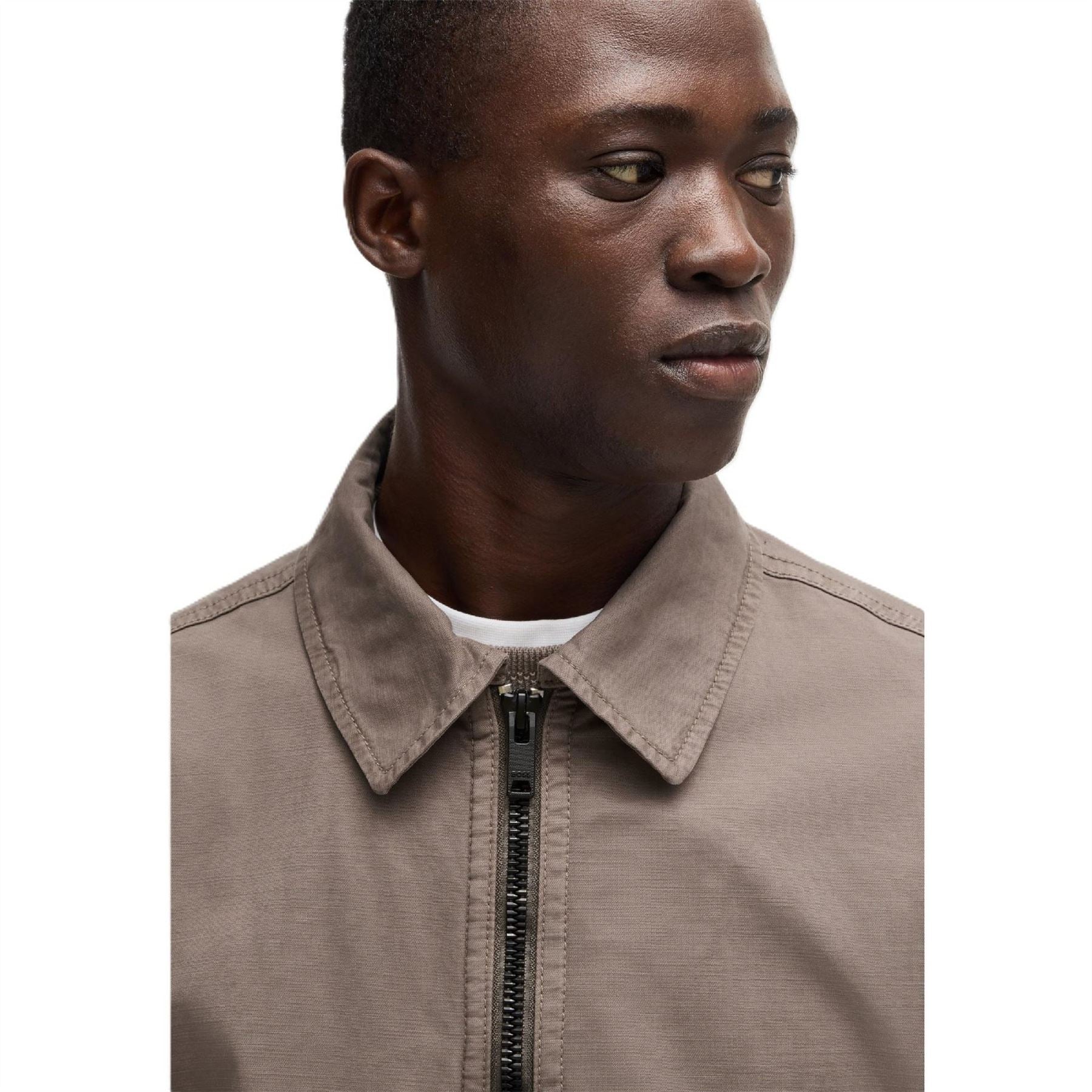 Boss Ocrush Solid Patterned Side Pocket Overshirt