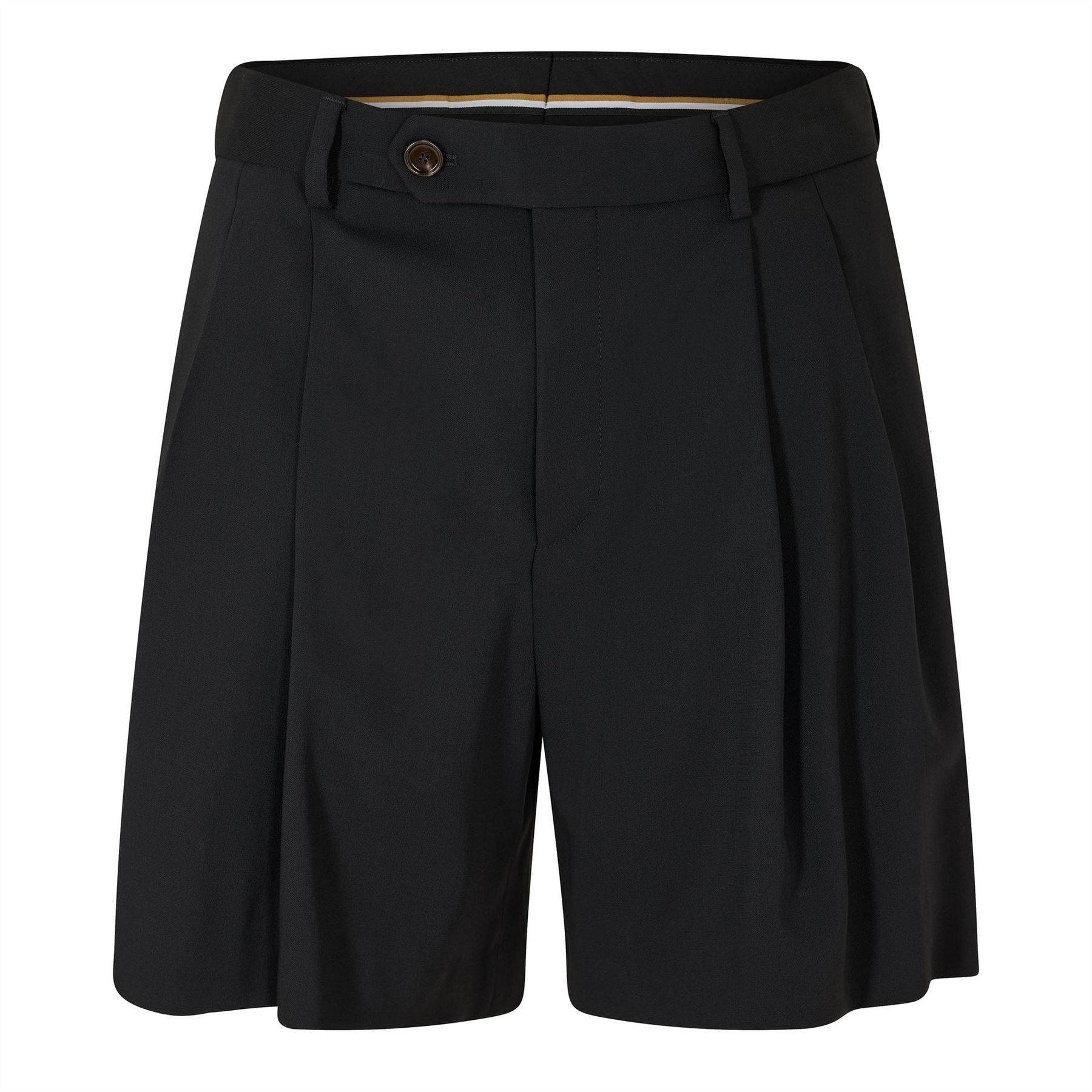 Boss Solid Patterned Bermuda Dress Shorts
