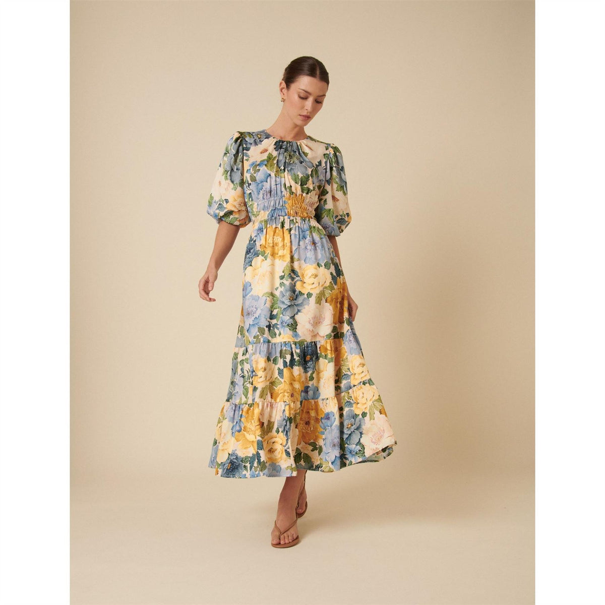 Nobodys Child Crew Neck Three Quarter Sleeve Maxi Dress