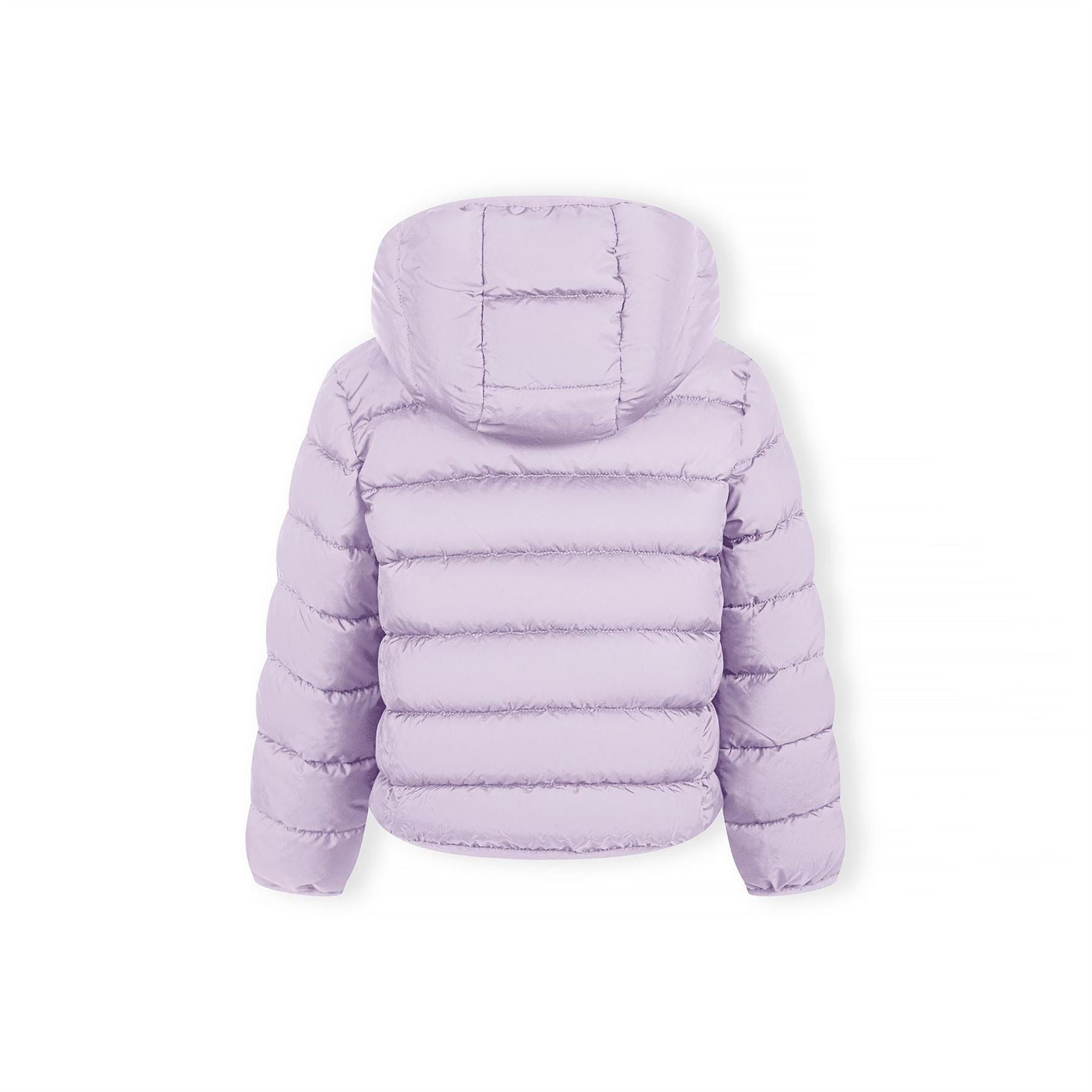 Minoti Girls Quilted Jacket Detachable Hood Lilac