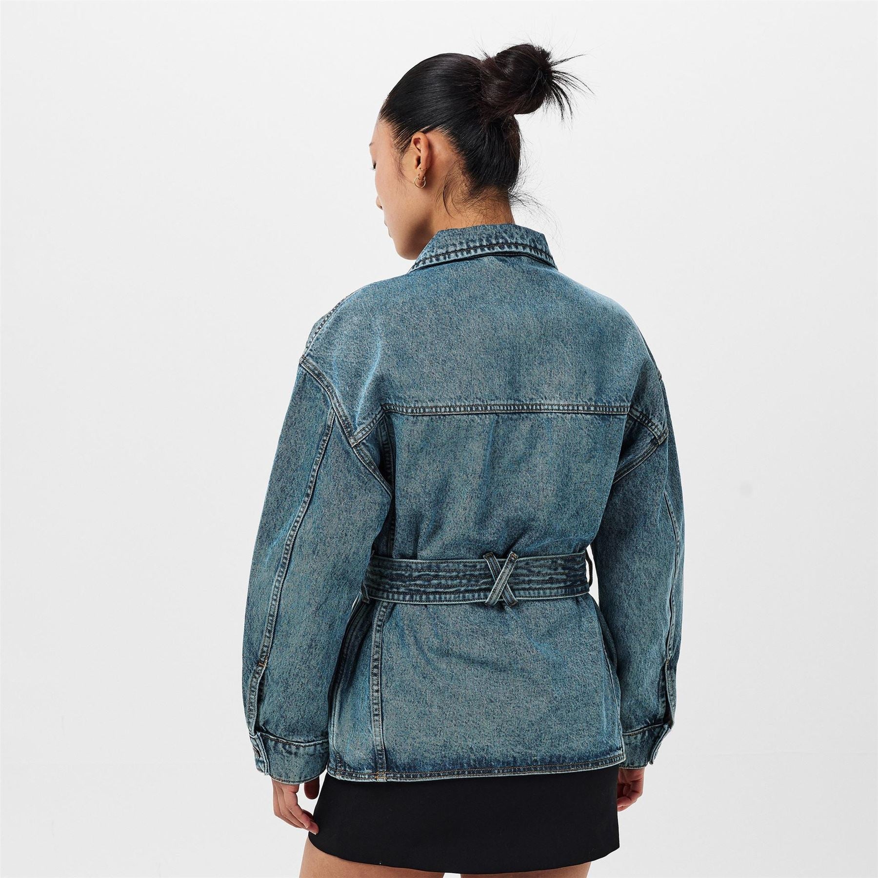 Hugo Icon Solid Patterned Denim Jacket