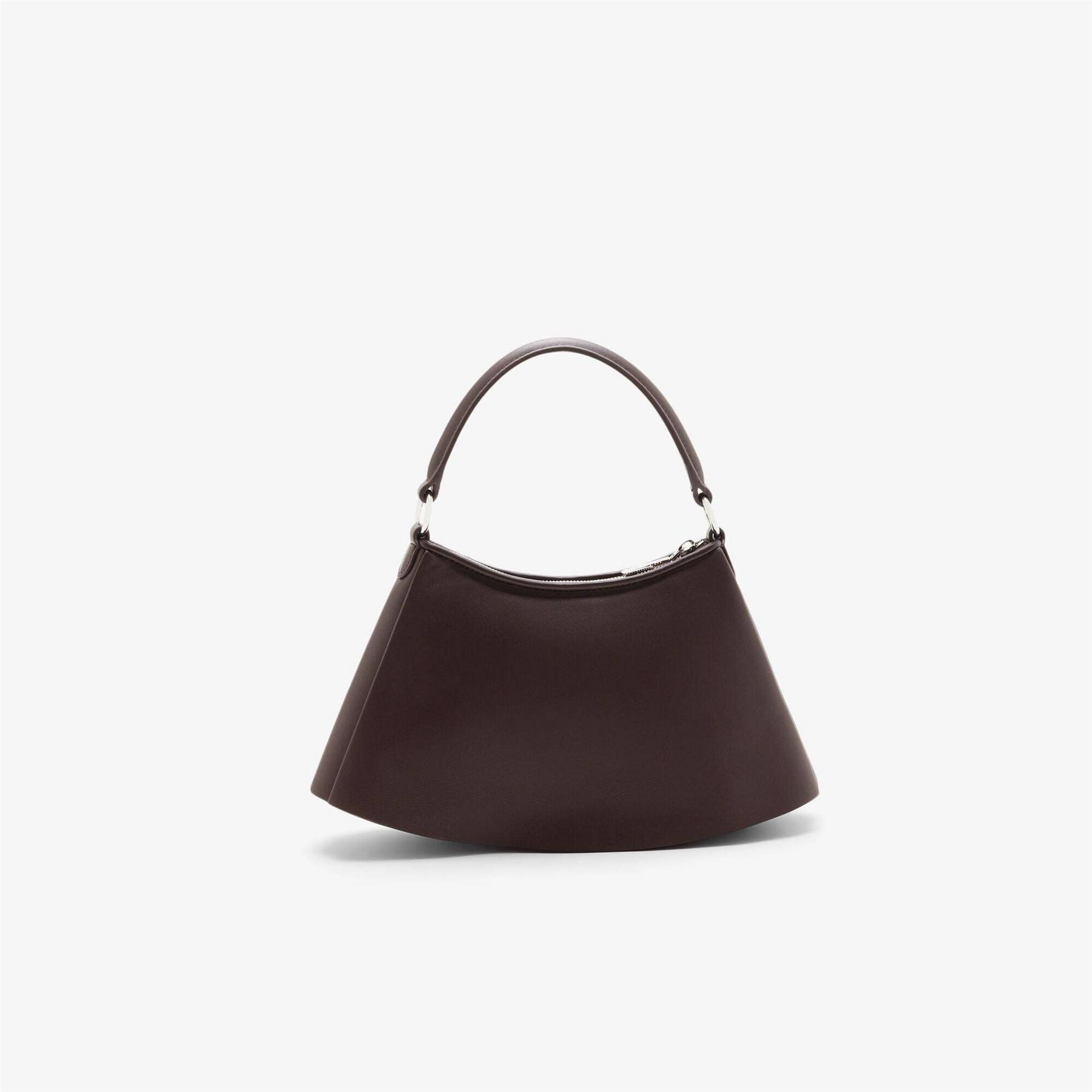 Lacoste Lenglen Crescent Shape Hobo Bag with Silver Hardware