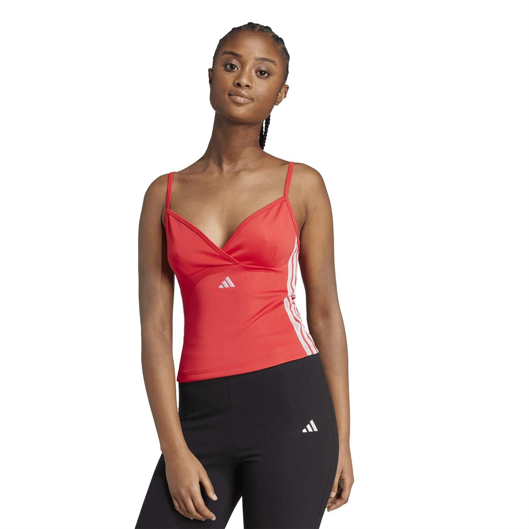 adidas Logo Print Spaghetti Strap Slim Fit Camisole Tank