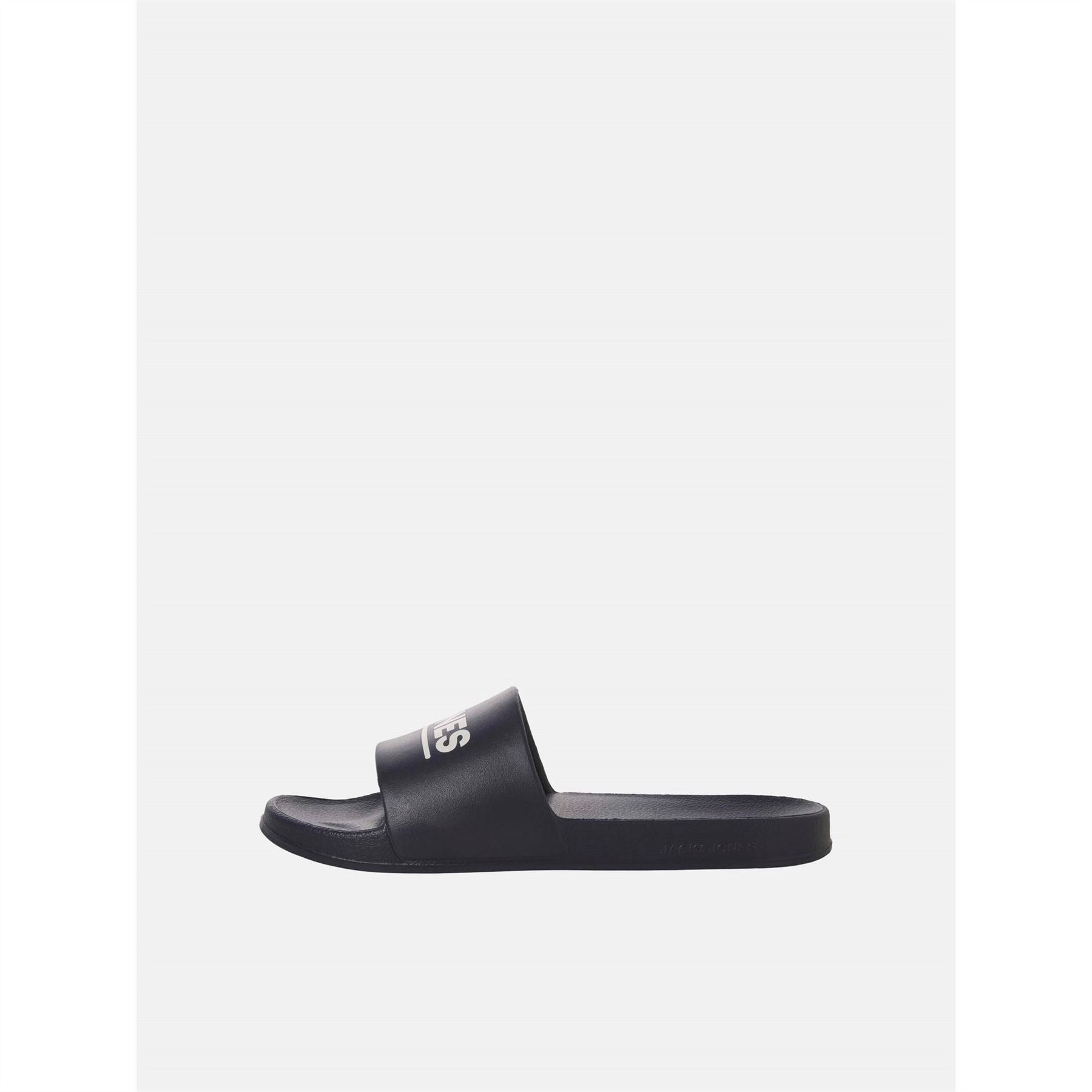 Jack and Jones Ollie Slider Open Toe Logo Print Slides