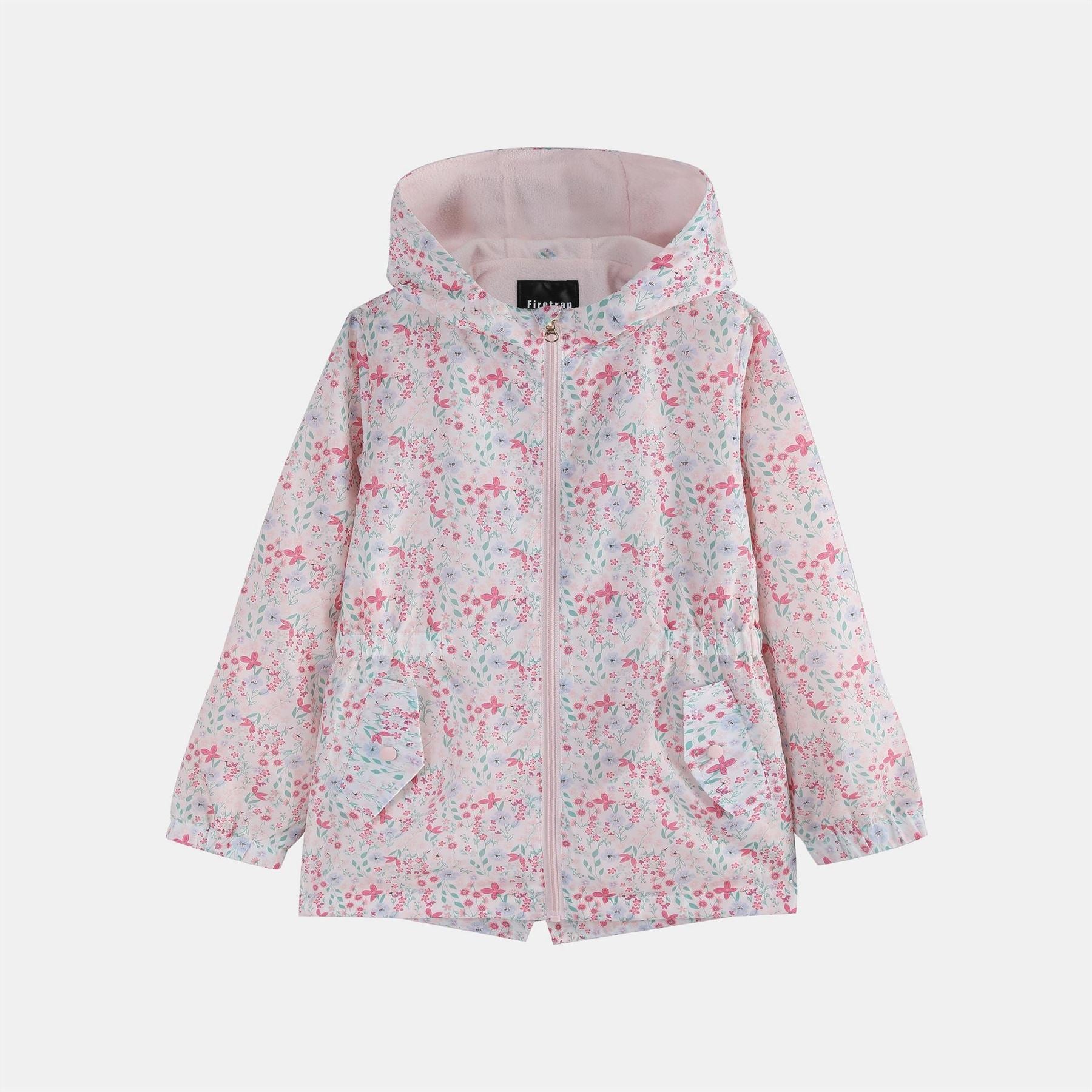 Firetrap Enchanted Blossom Pink Floral Hooded Long Sleeve  Anorak