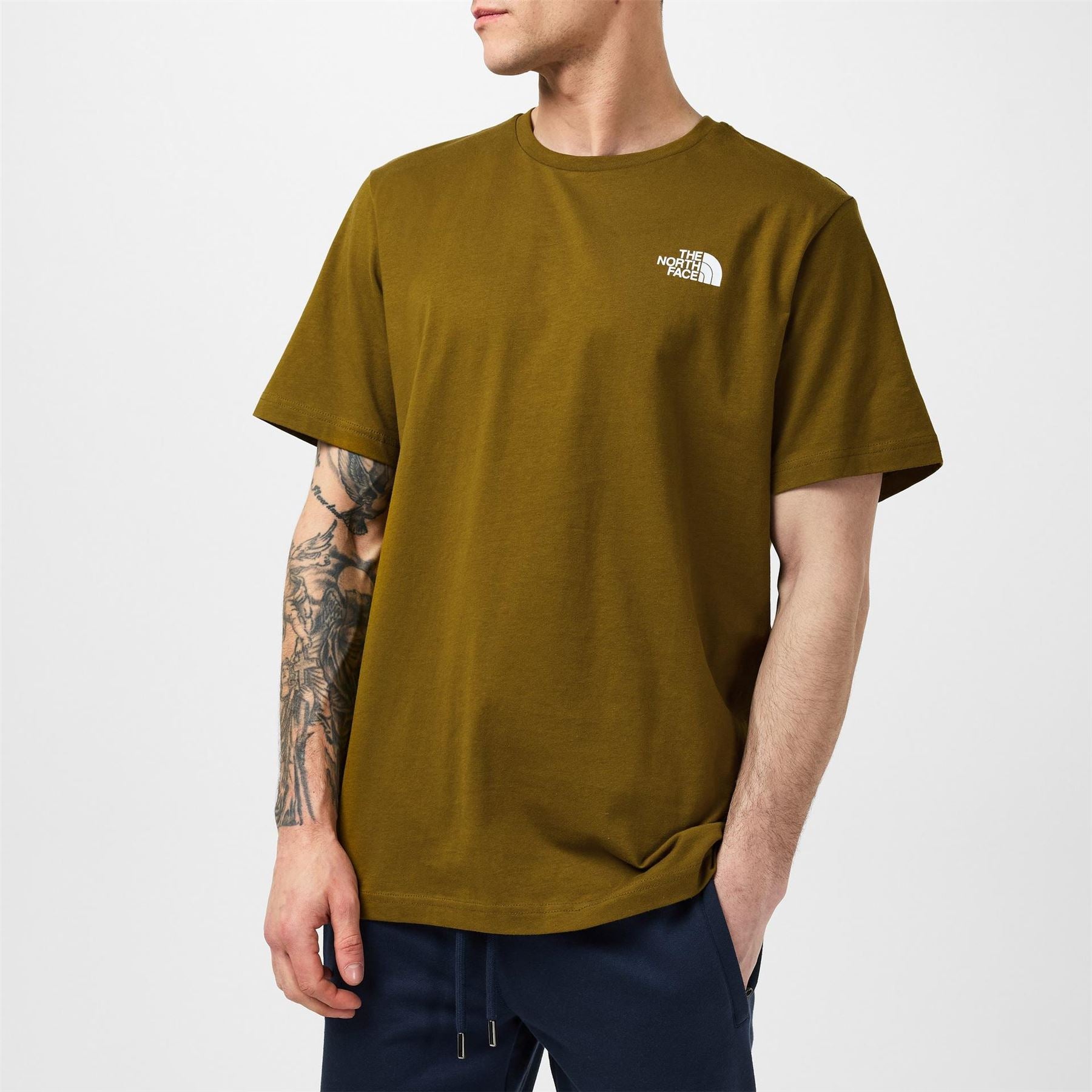 The North Face North Face M S S Box Nse Tee Moss Green Tnf bl