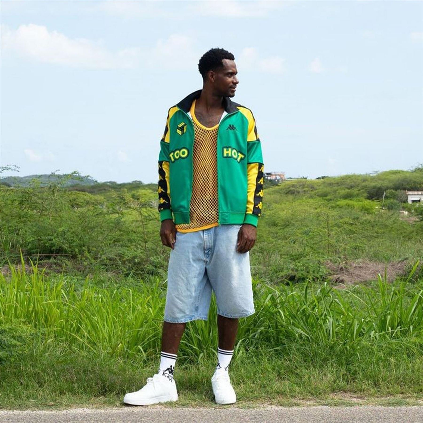 Kappa Banda Lettering Zip Neck Track Top