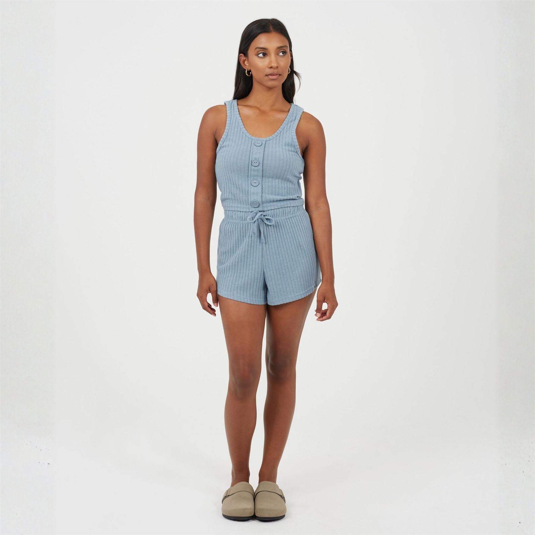 Brave Soul Sleeveless Scoop Neck Lounge Set