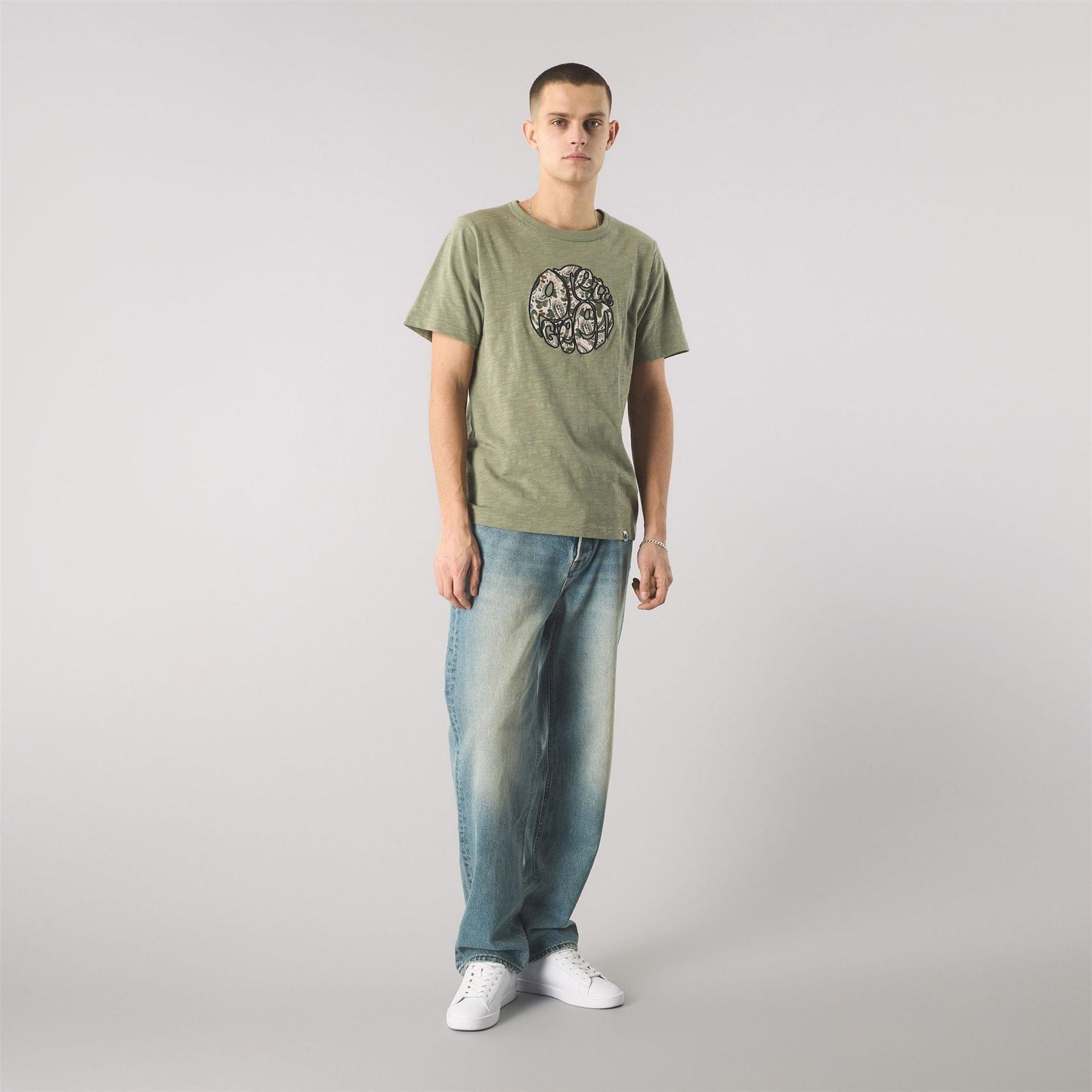 Pretty Green Aquarelle Print Regular Fit T-Shirt