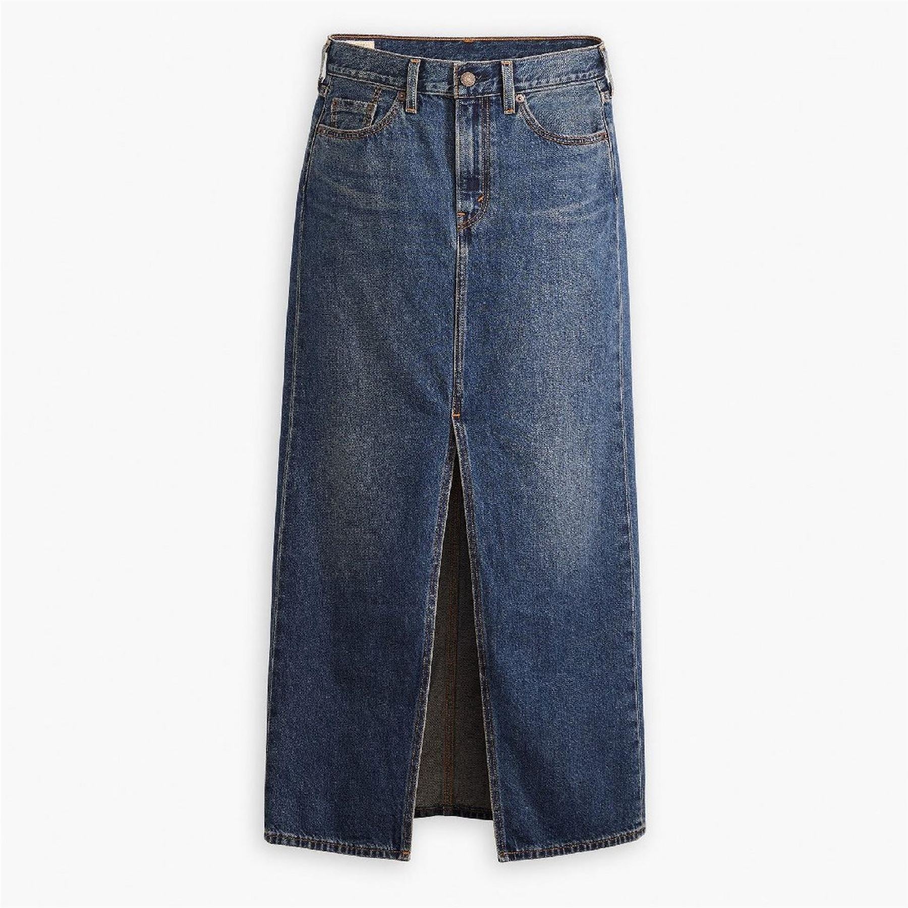 Levis Ankle Column Denim Skirt