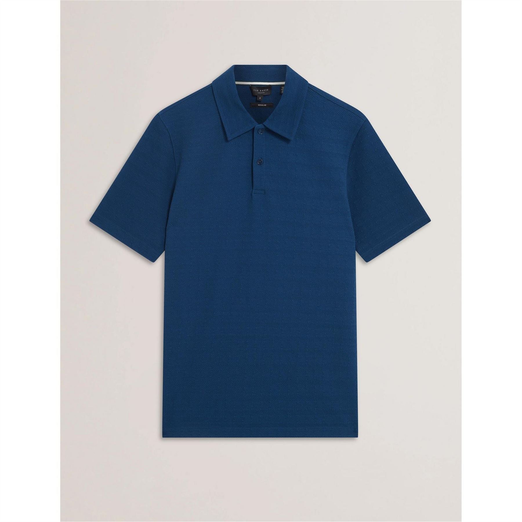Ted Baker Textured Collared Neck Short Sleeve Polo Shirt