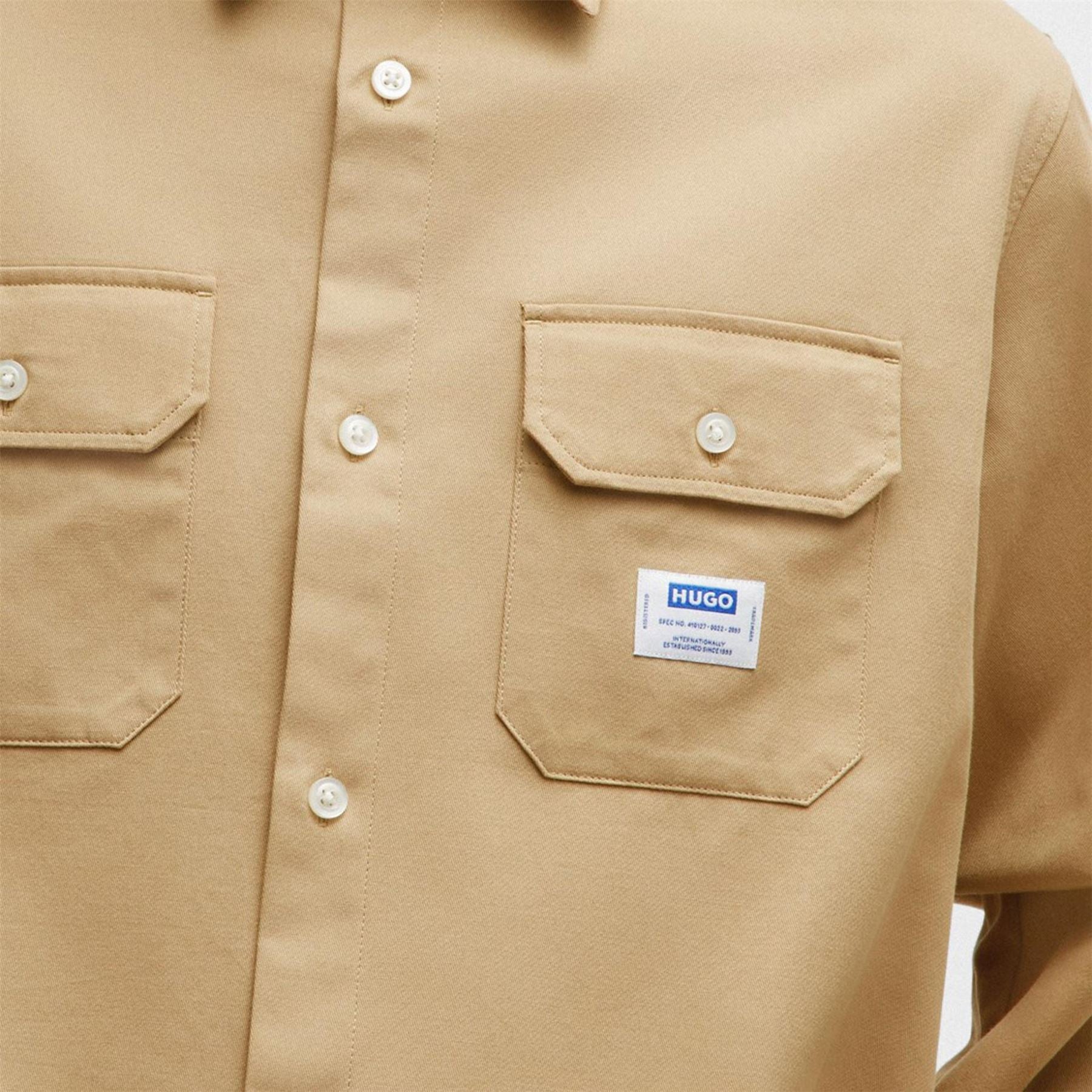 Hugo Collared Neck Regular Fit Shirt Jacket