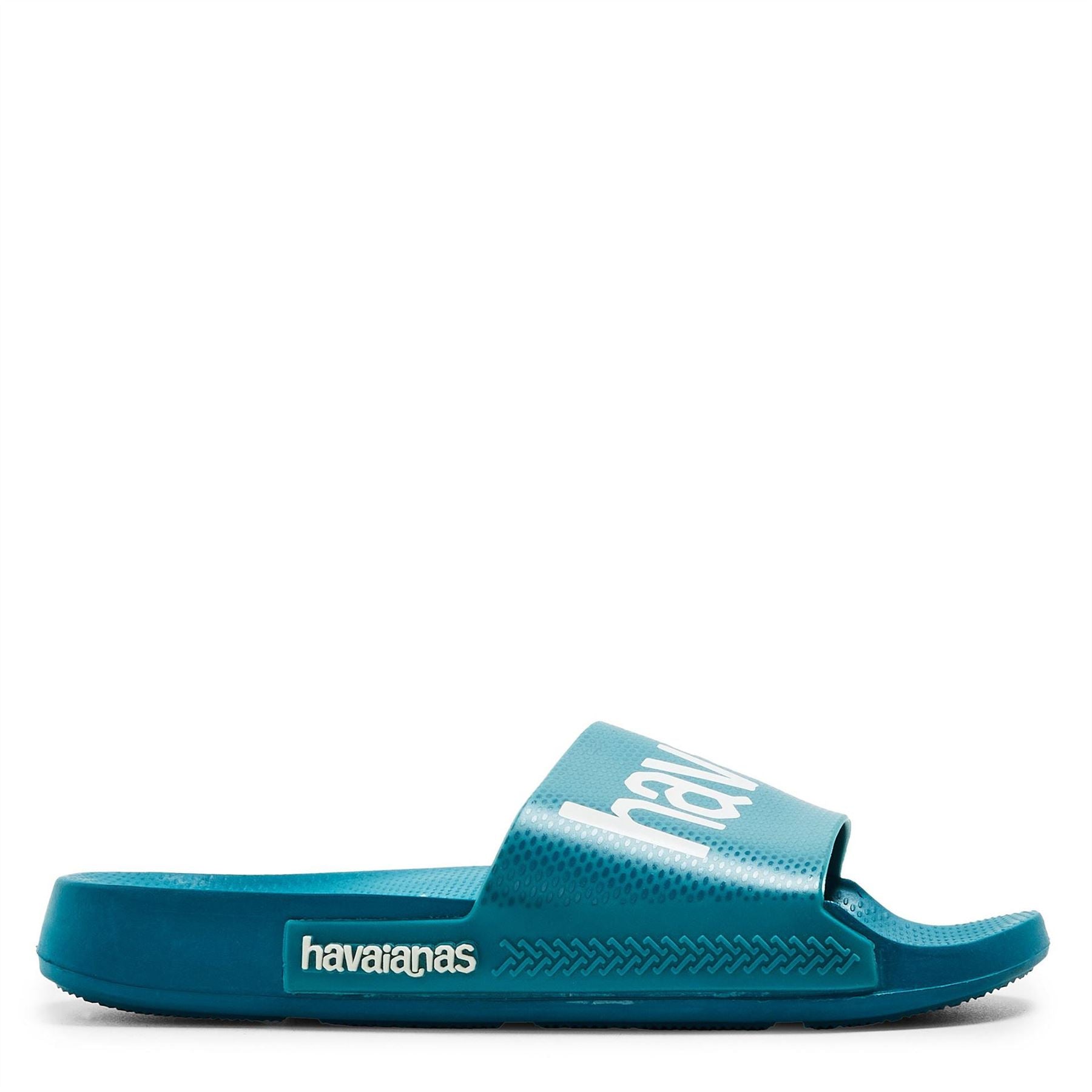 Havaianas Logo Print Open Toe Slide Sandals