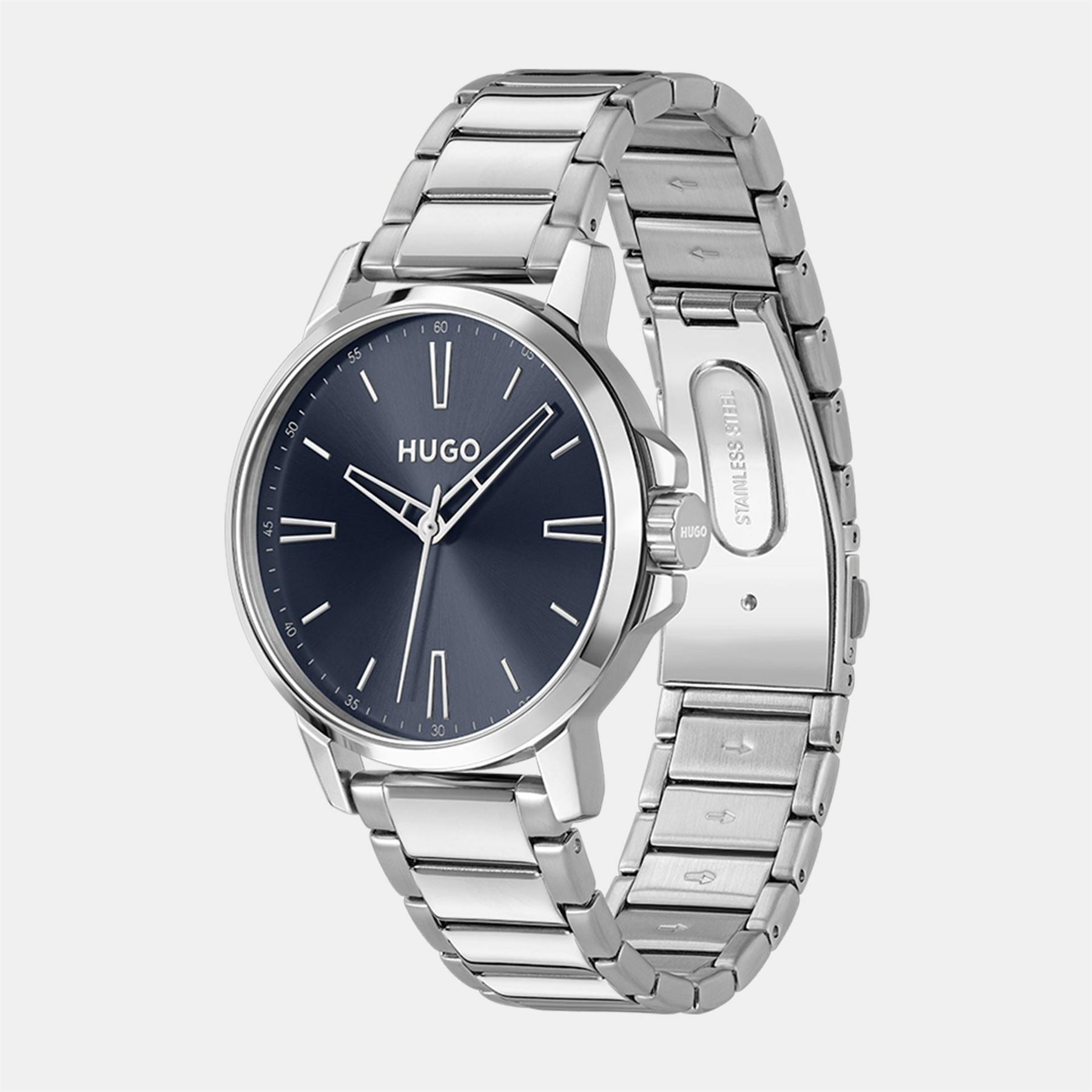 Hugo HUGO #SMOOTH Stainless Steel Bracelet Watch with Green Dial