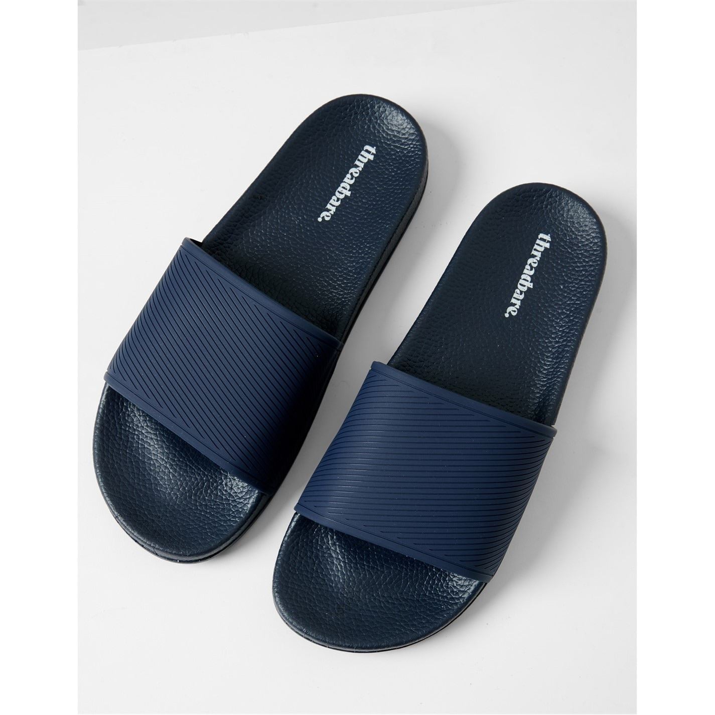 Threadbare Arlo Open Toe Textured Slide Sandals
