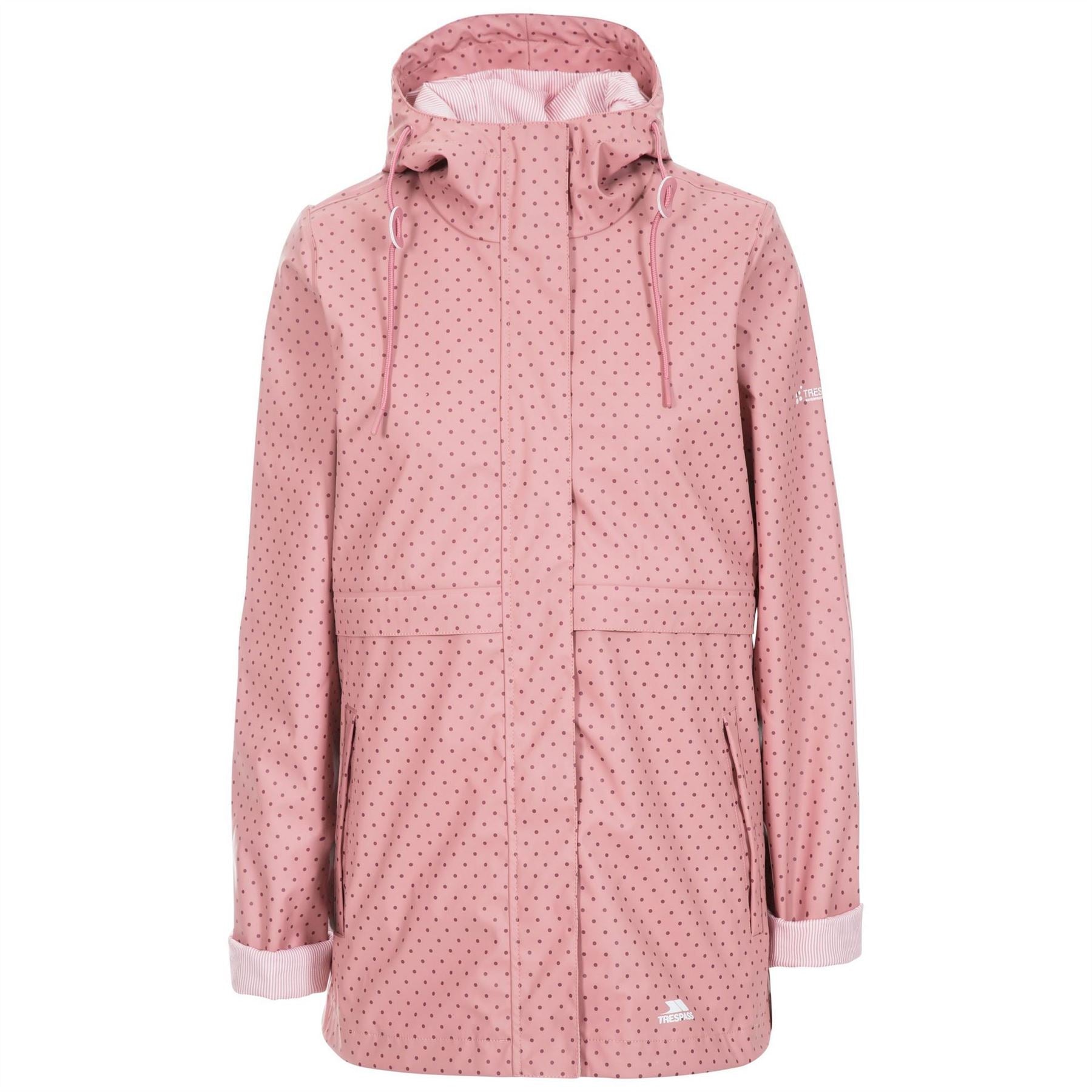 Trespass Splosh Hooded Rain Jacket with Ribbed Cuff