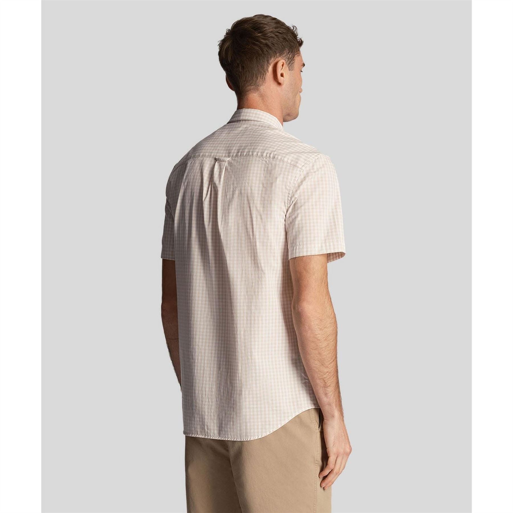 Lyle and Scott Sleeve Slim Fit Gingham Shirt