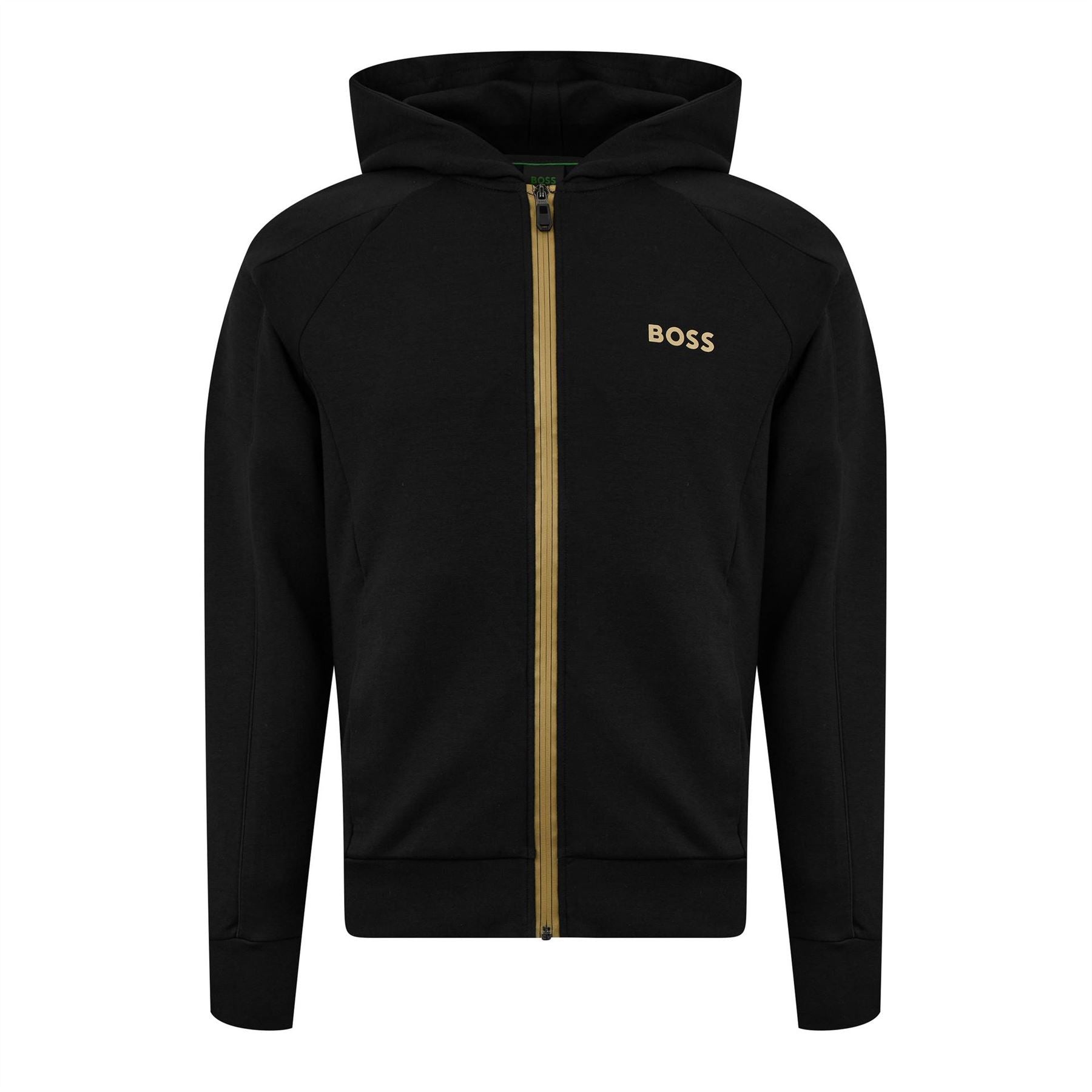 Boss Saggy Green Full Zip Cotton Zip Hoodie