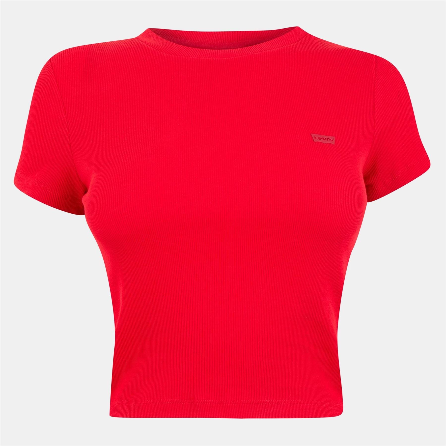Levis Essential Sporty Cropped Slim Fit Crew Neck T-Shirt