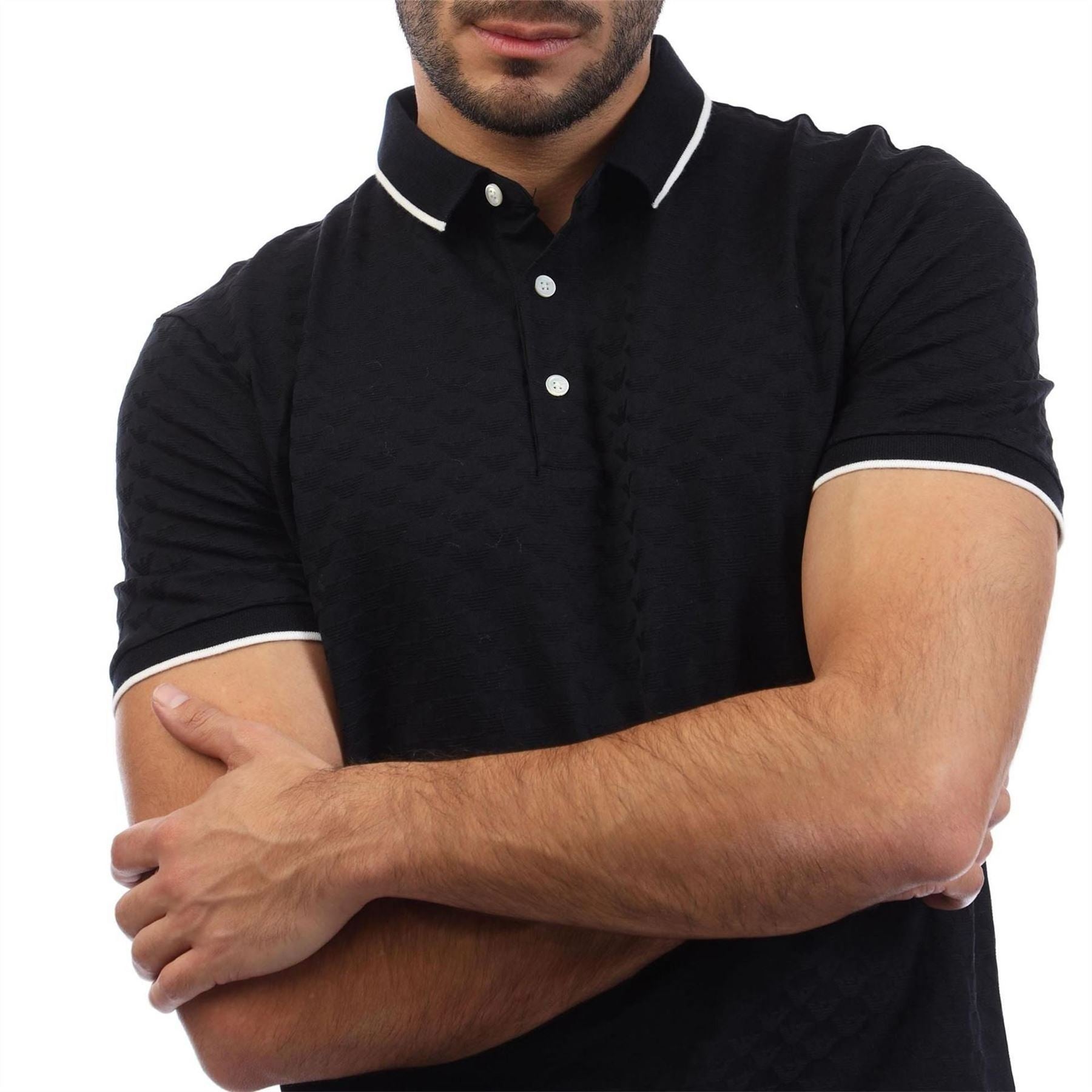 Emporio Armani Jacquard Eagle Polo Shirt