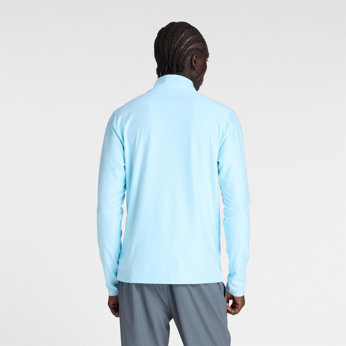 New Balance Space Dye Quarter Zip Long Sleeve Performance Gym Top