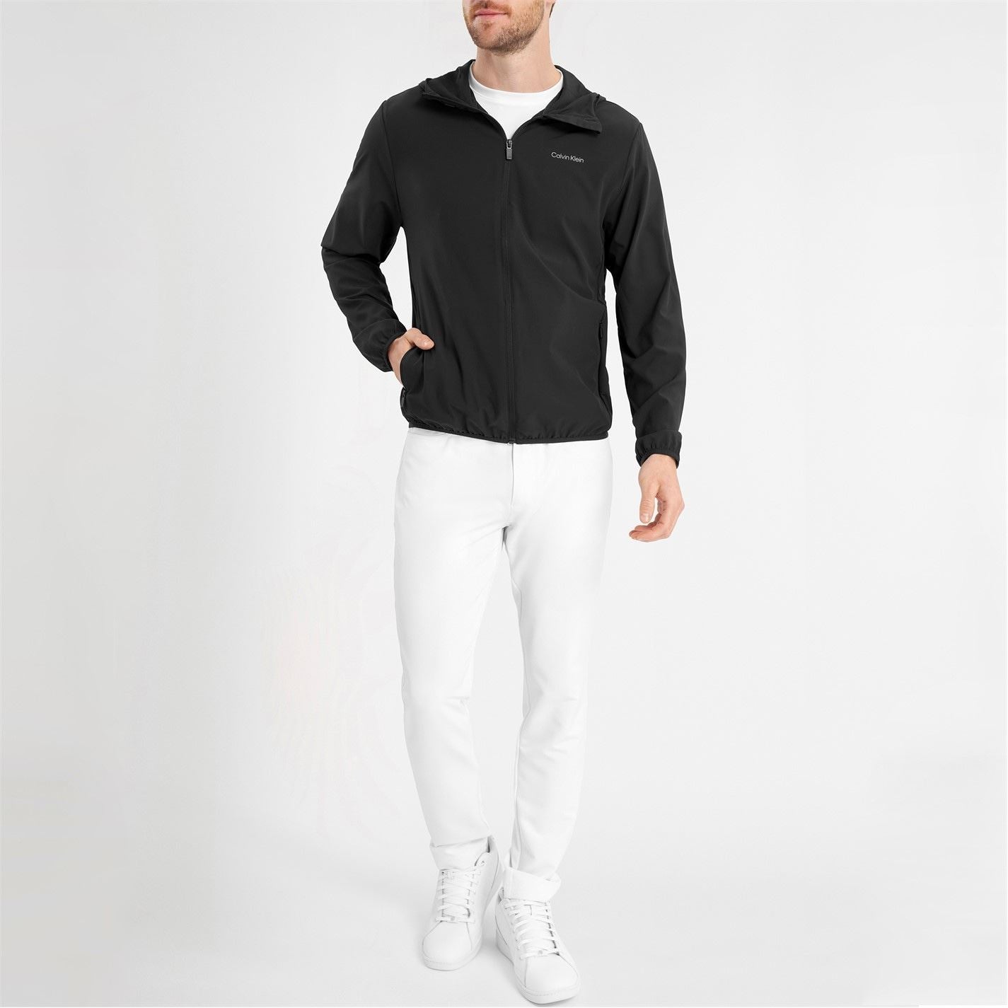 Calvin Klein Golf Hooded Performance Jacket with Elasticated Cuff