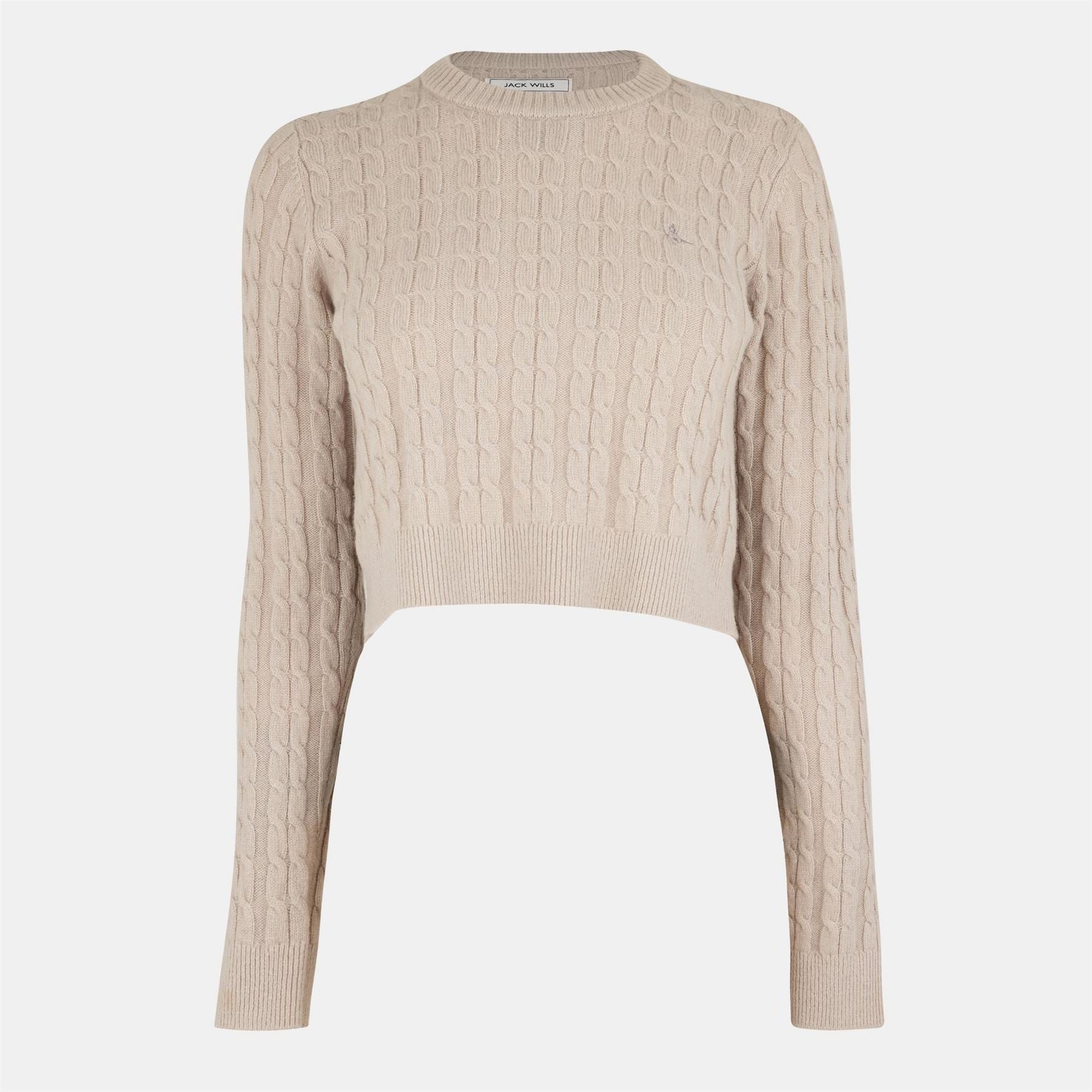 Jack Wills Jw Cropped Tinsbury Crew Neck Jumper
