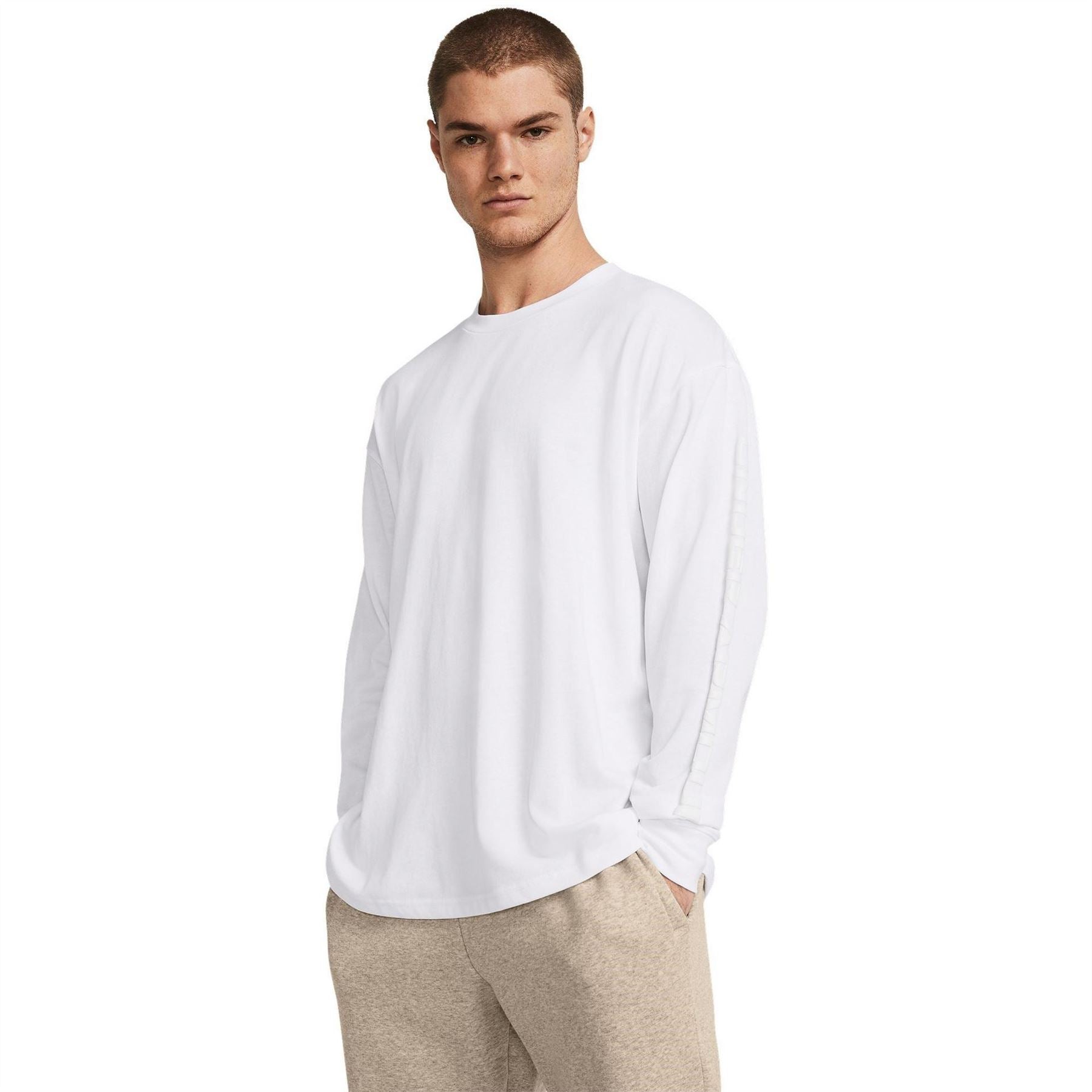 Under Armour Embossed Logo Crew Neck Long Sleeve Jersey T-Shirt