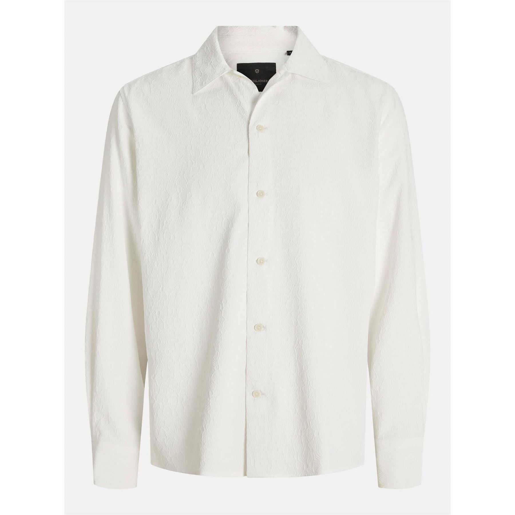 Jack and Jones Jacquard Long Sleeve Plain Shirt