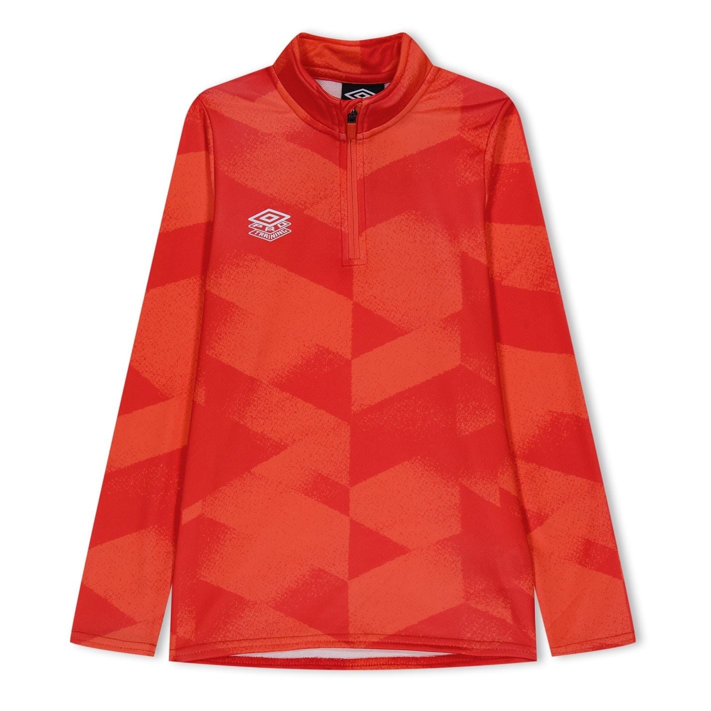 Umbro Zip Neck Regular Fit Long Sleeve Athletic Top