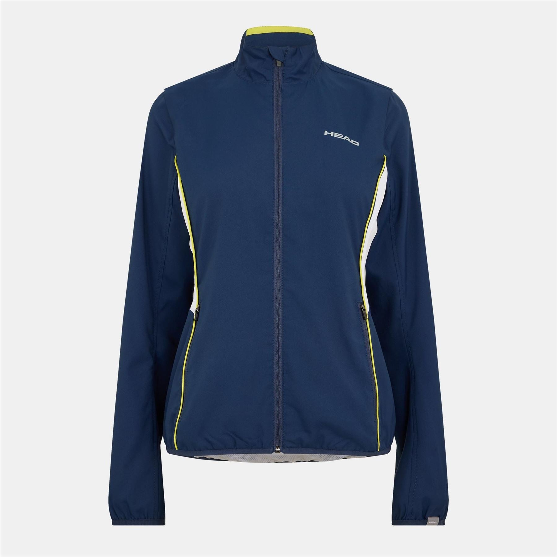HEAD Club Solid Patterned Full Zipper Track Jacket with Logo