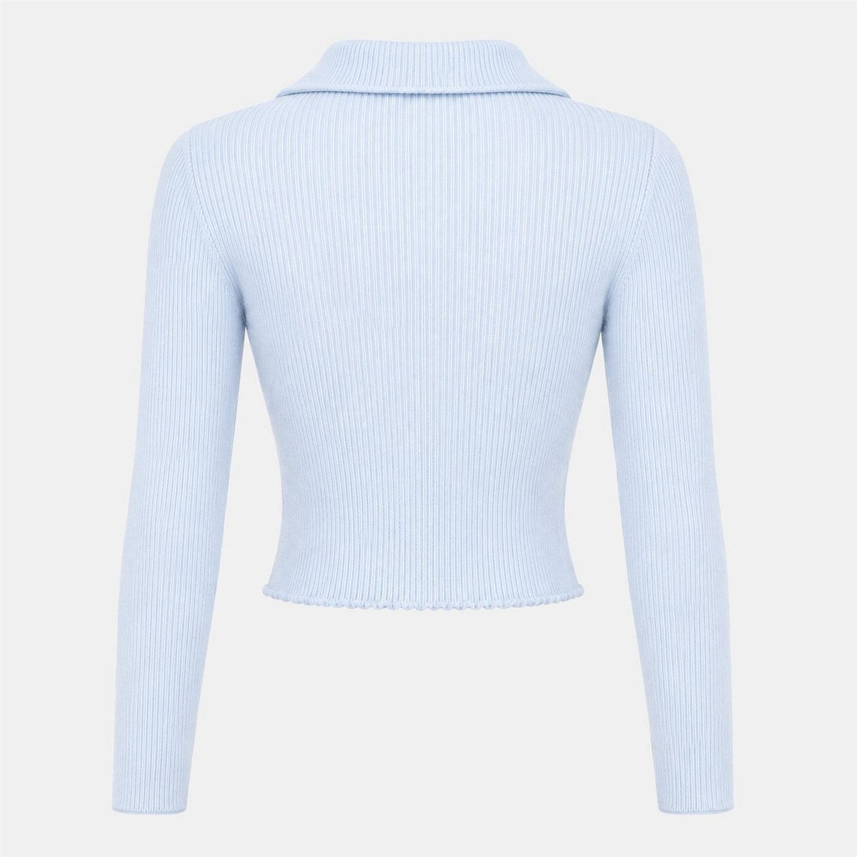 I Saw It First 1 4 Zip Long Sleeve Funnel Neck Knitted Top