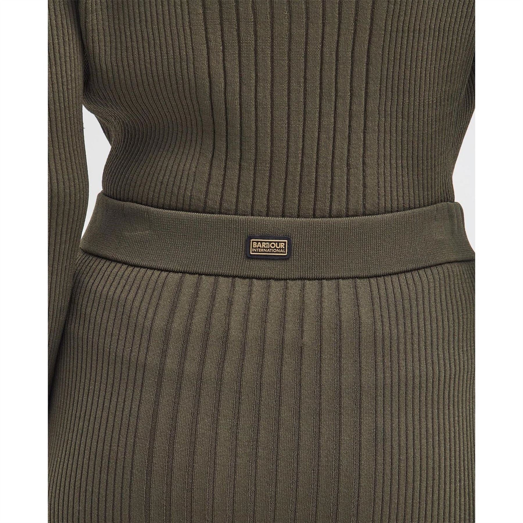 Barbour International Knitted Midi Skirt