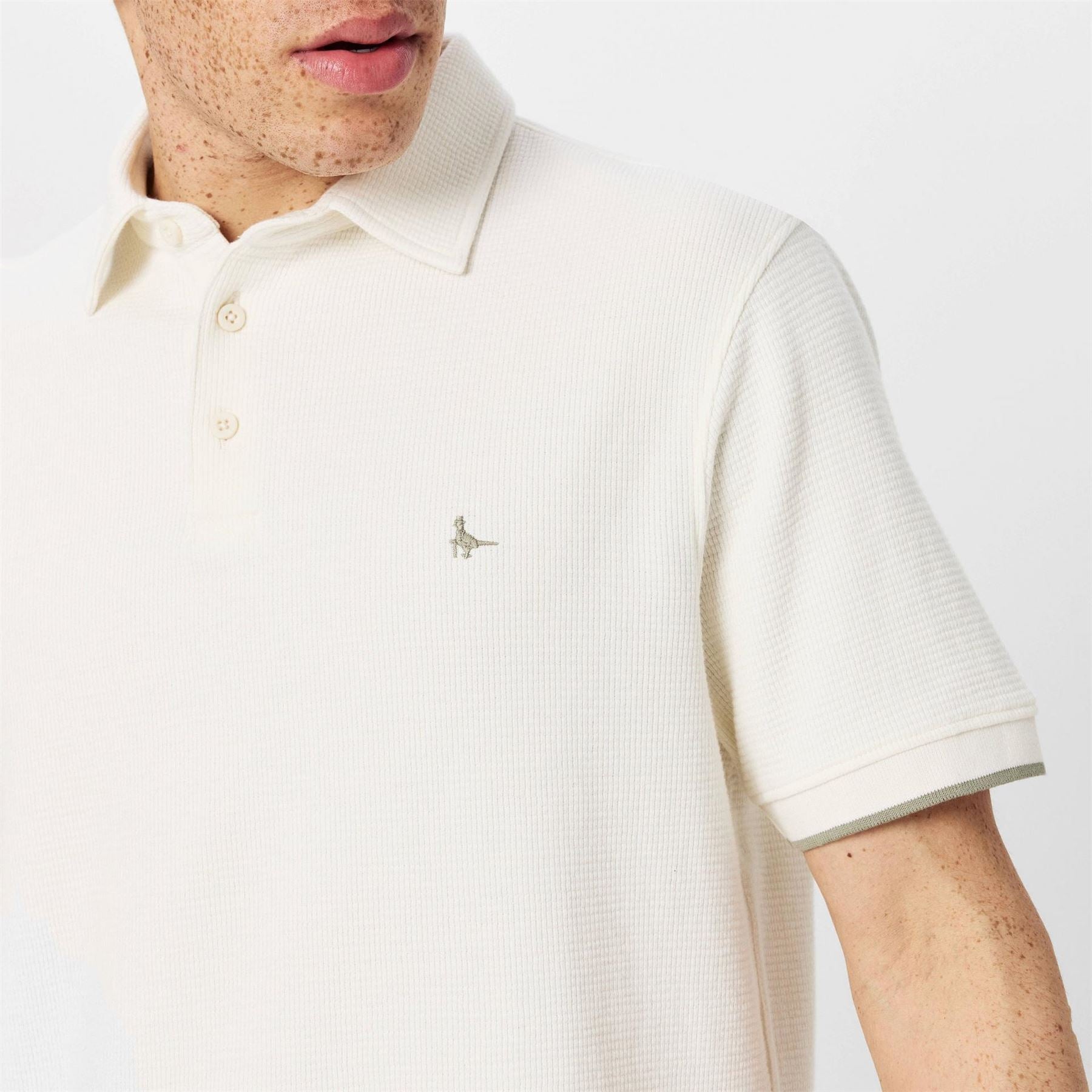 Jack Wills Waffle Textured Short Sleeve Polo Shirt