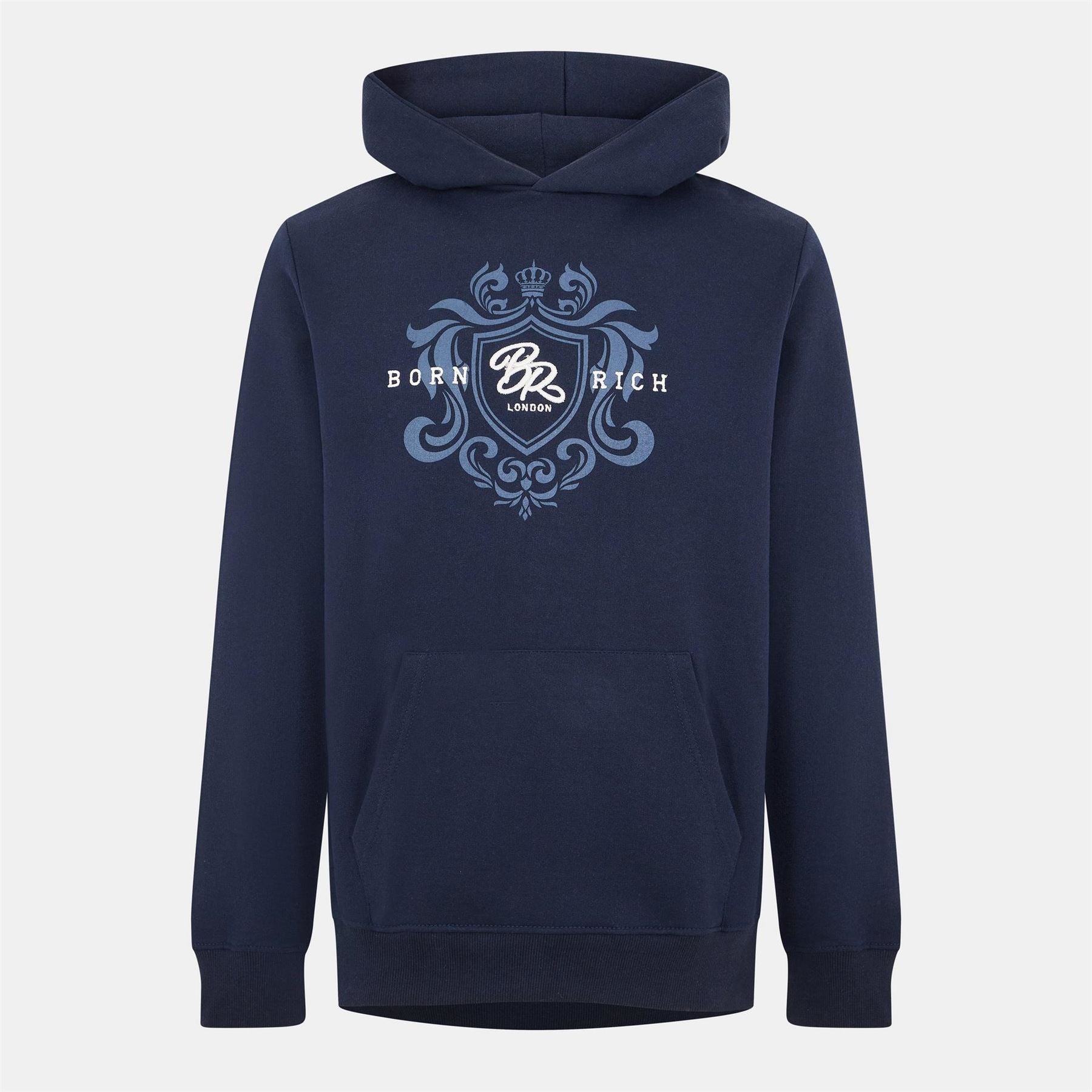 Born Rich Hooded Neck Long Sleeve Sweatshirt