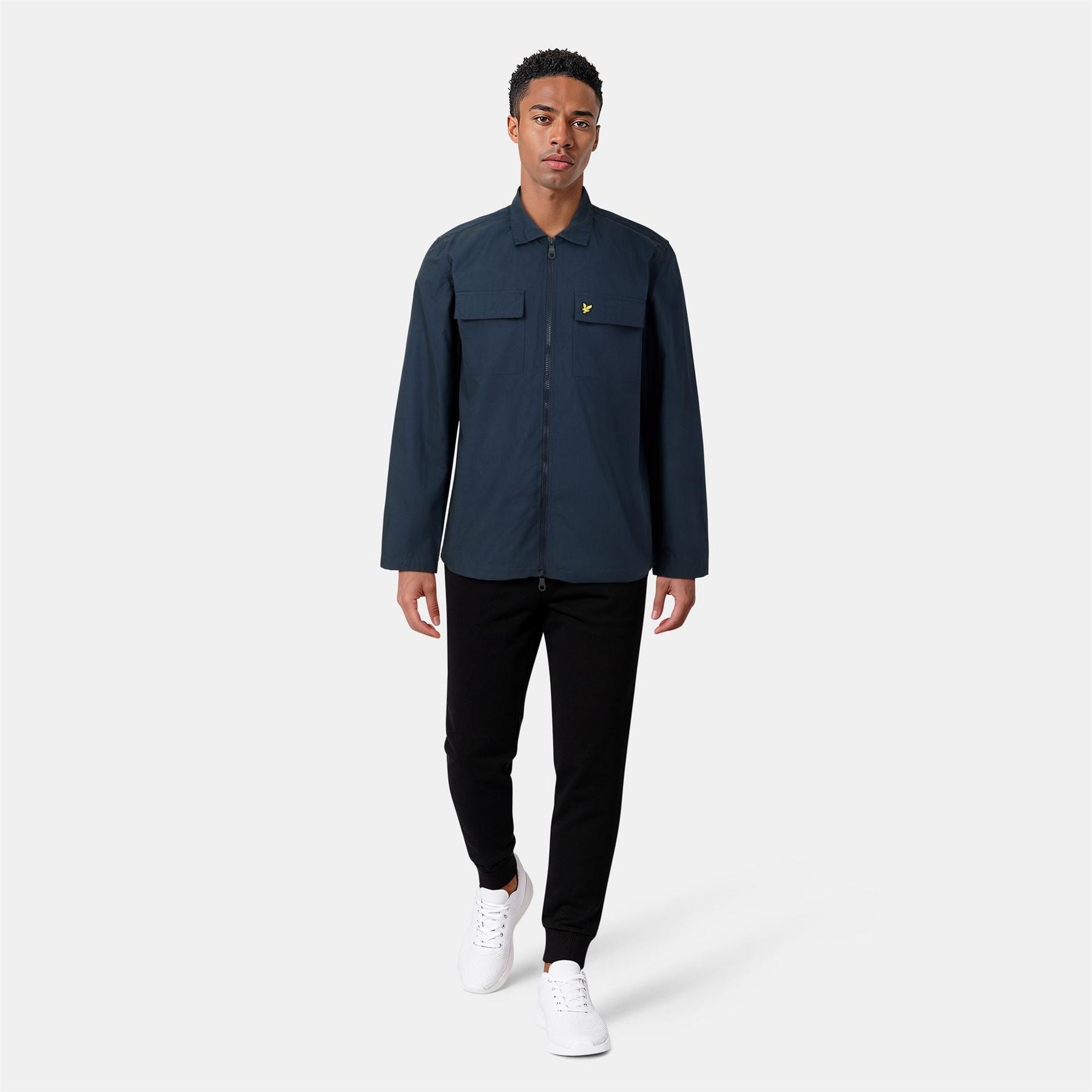 Lyle and Scott Cotton Long Sleeve Zip Overshirt